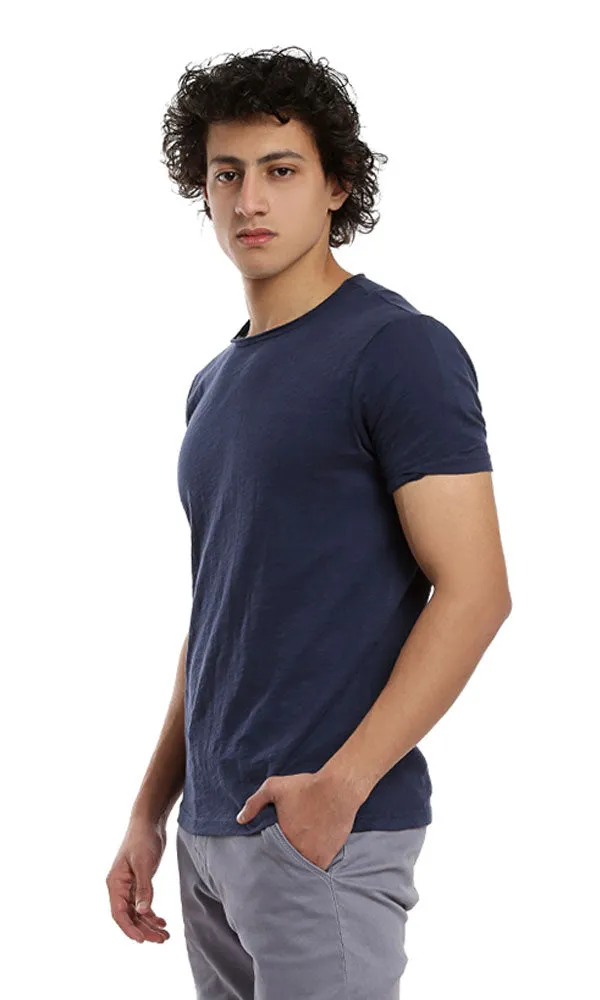 39373 Solid Short Sleeves T-shirt - Navy Blue