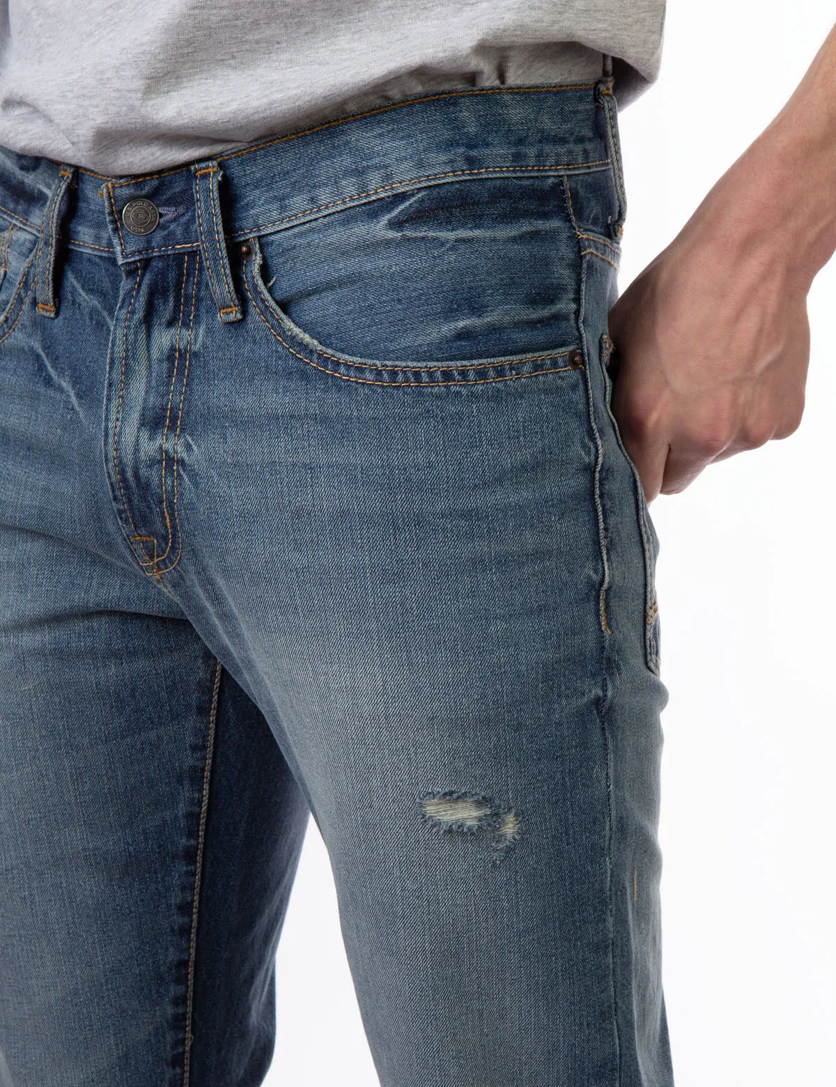 5 POCKET RIGID STRAIGHT FIT JEANS