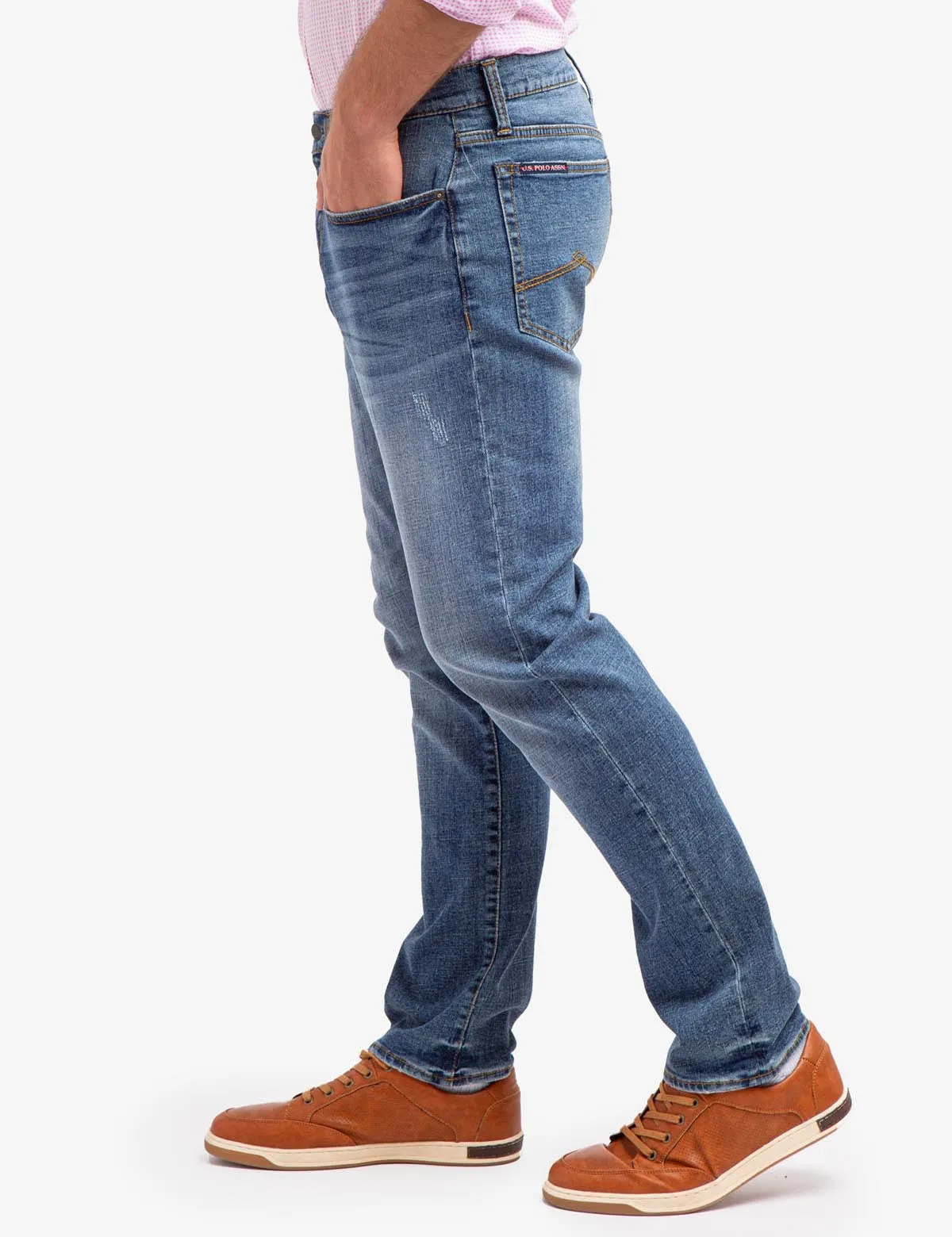 5 POCKET SLIM STRAIGHT FIT JEANS