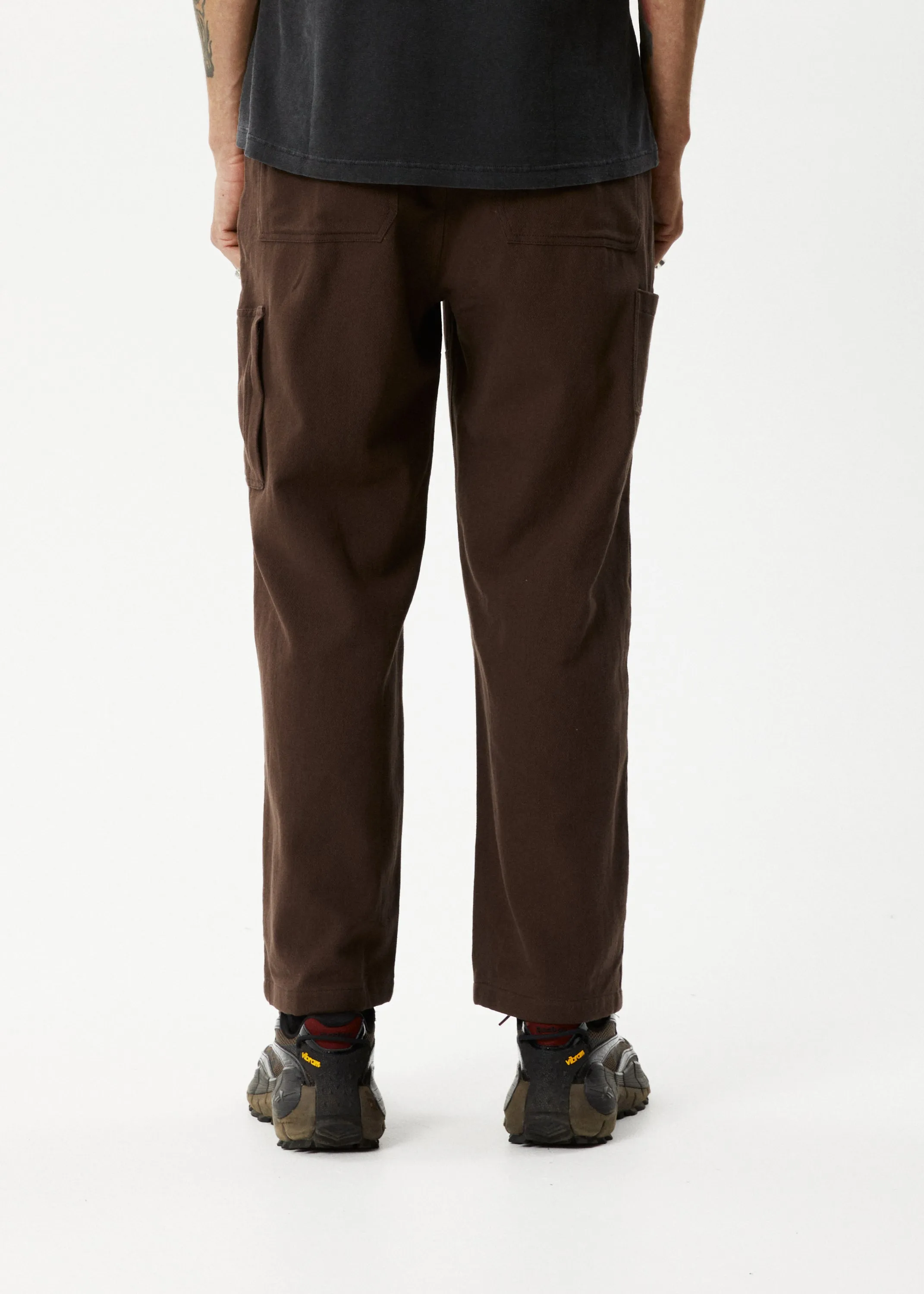 AFENDS Mens Richmond - Carpenter Pants - Coffee