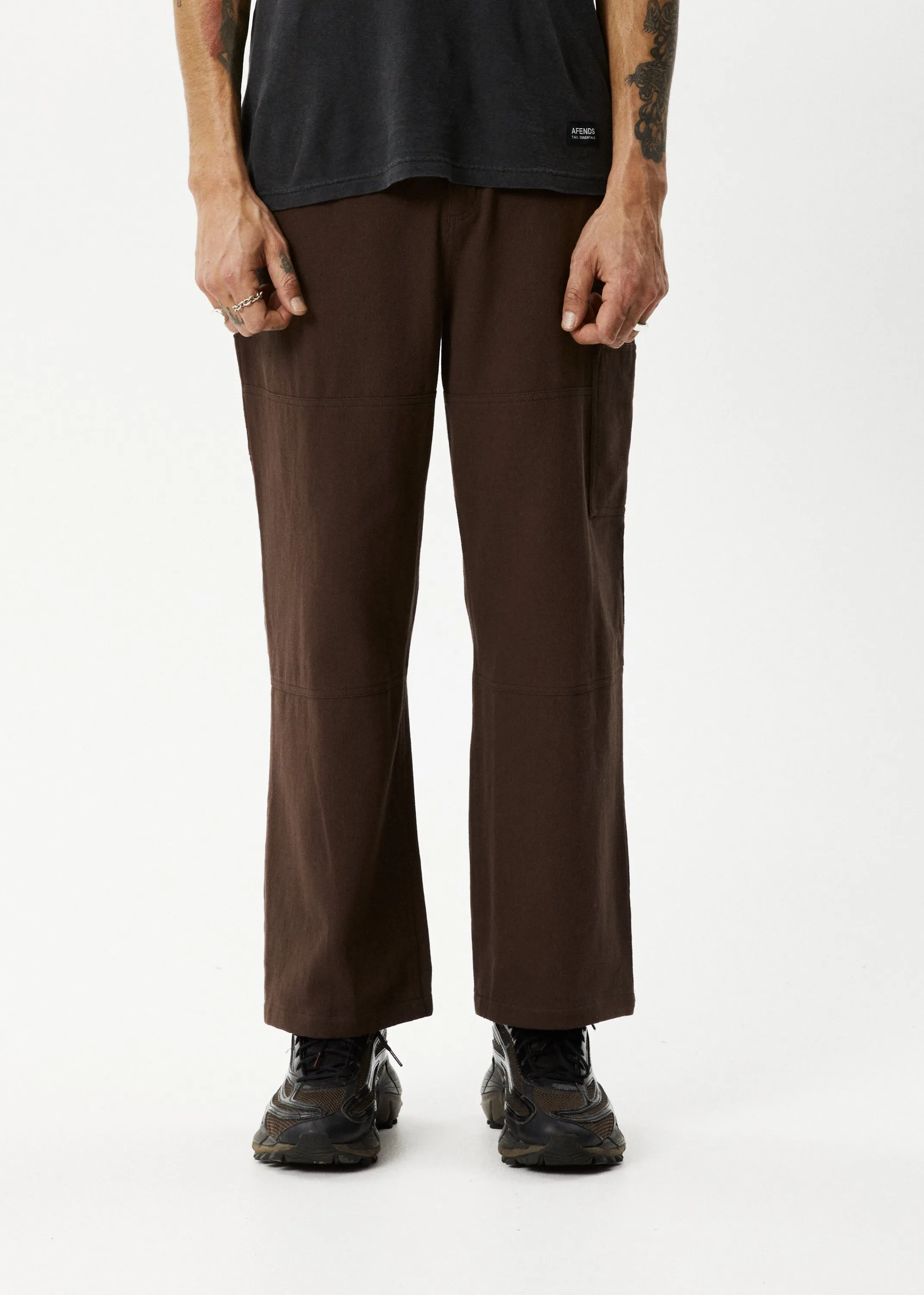 AFENDS Mens Richmond - Carpenter Pants - Coffee