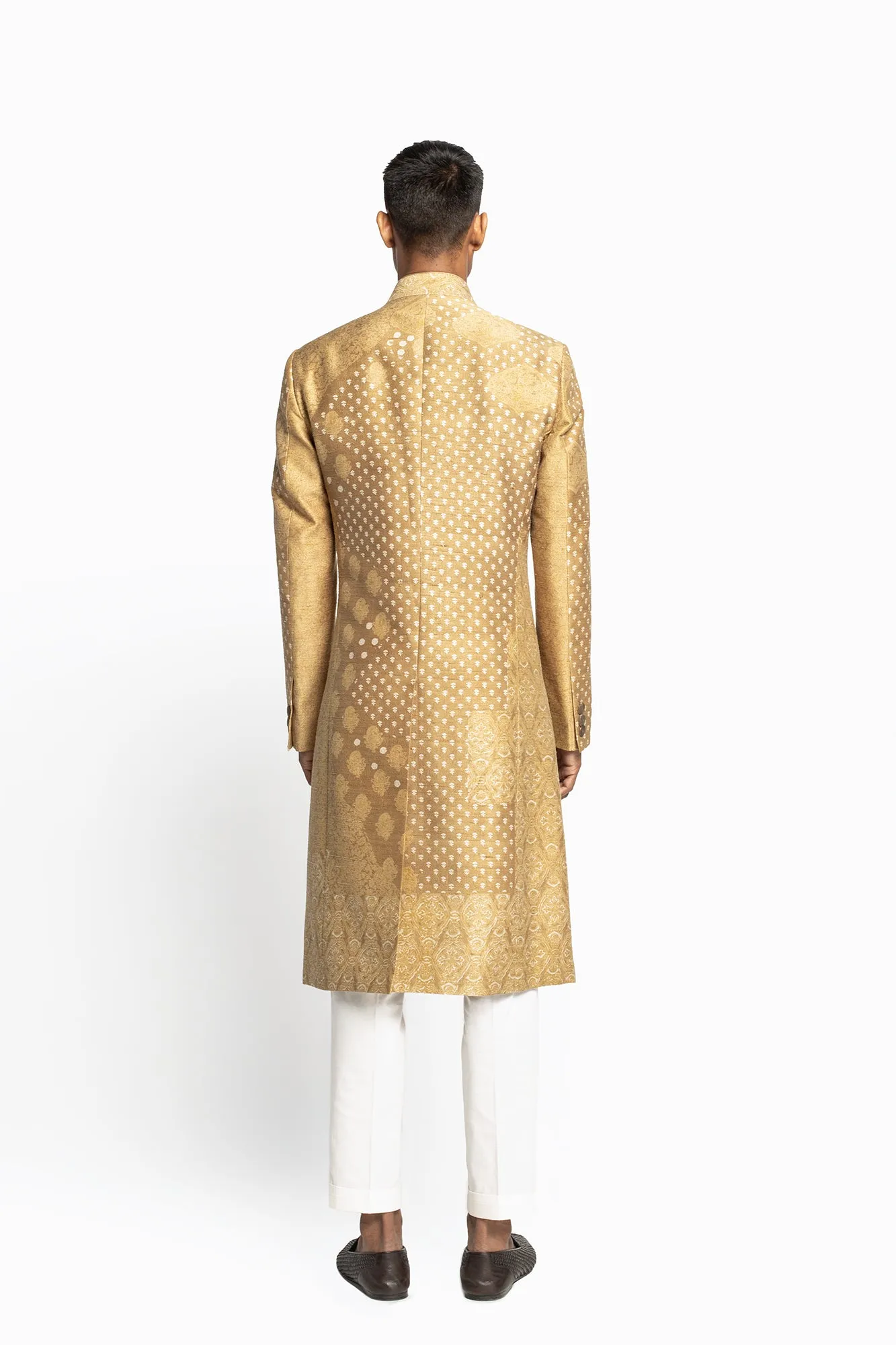 Ajrakh Sherwani Set