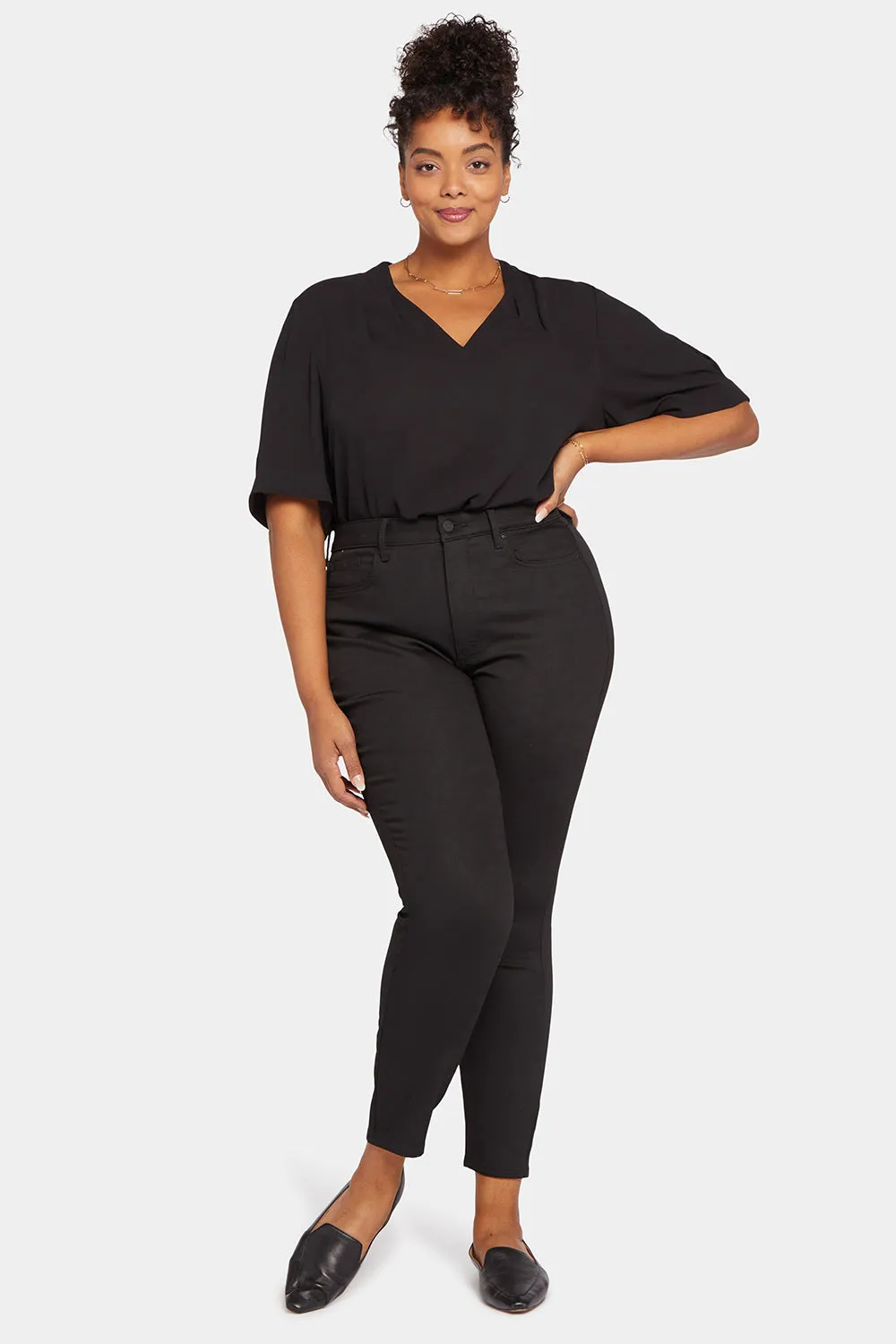 Ami Skinny Jeans In Plus Size - Black Rinse