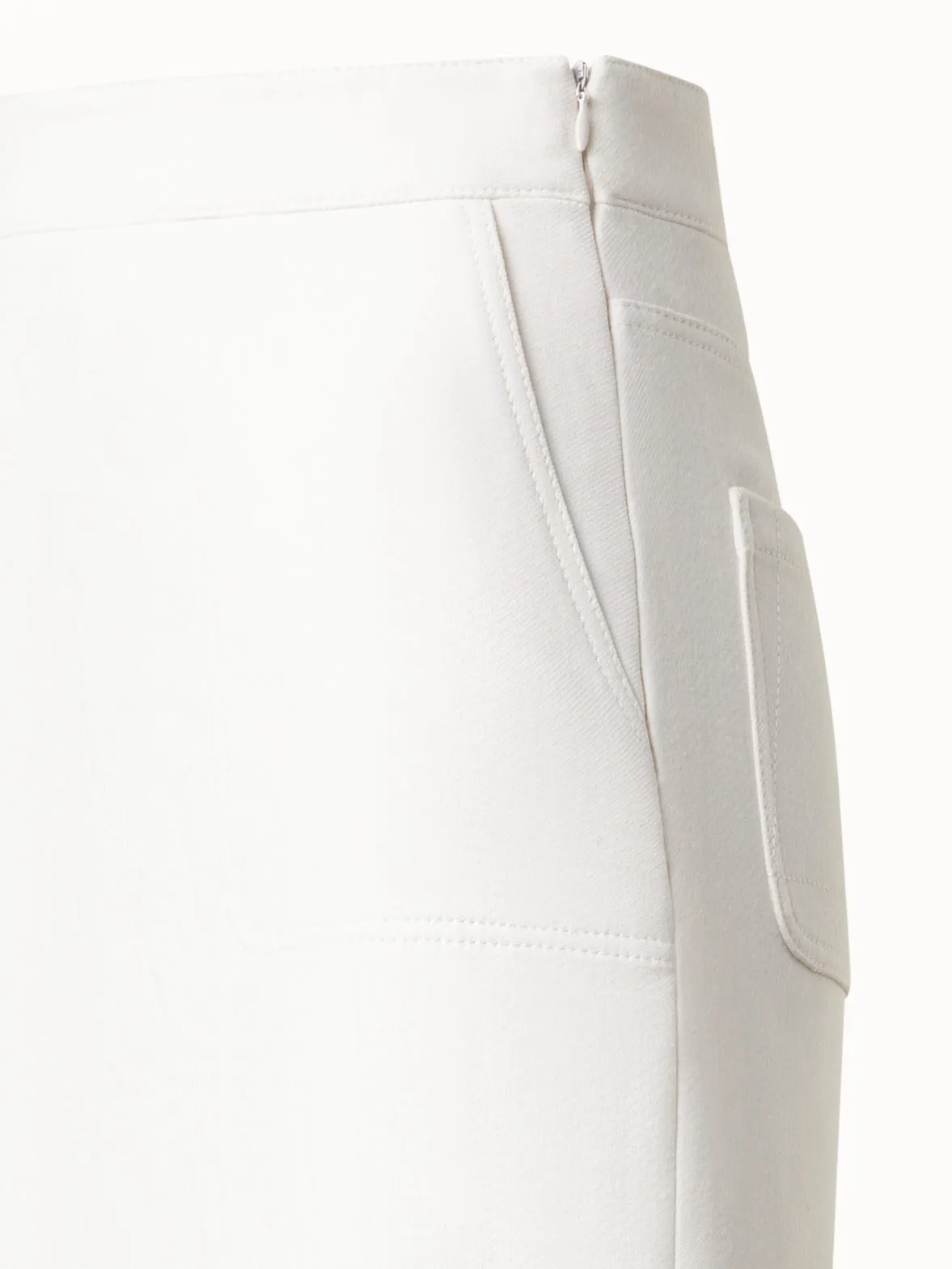 Ankle-Length Cotton Double-Face Pants