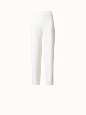 Ankle-Length Cotton Double-Face Pants