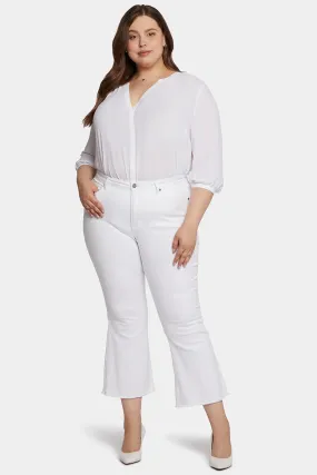 Ava Flared Ankle Jeans In Plus Size - Optic White