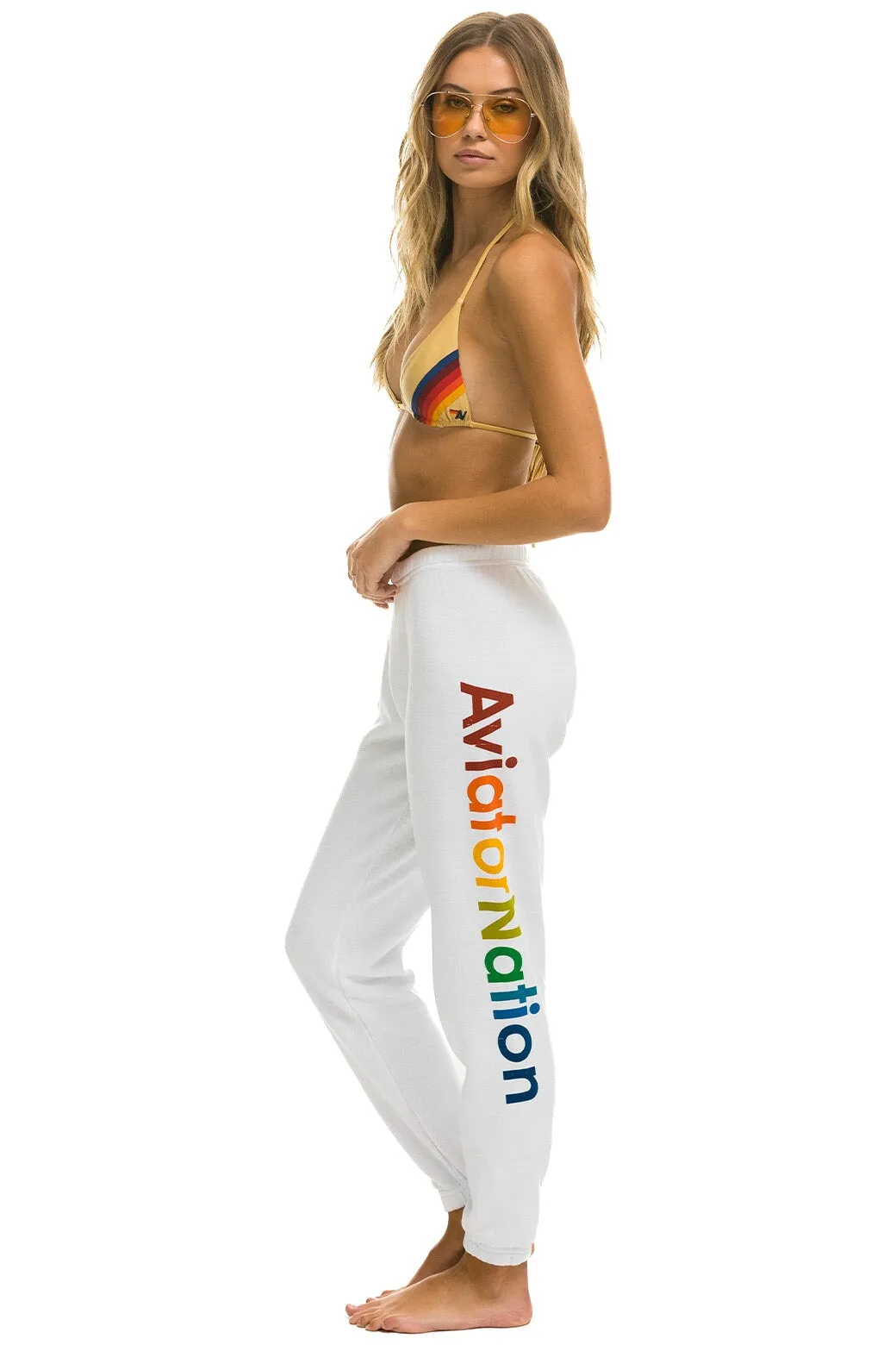 AVIATOR NATION HAMPTONS SWEATPANTS - WHITE