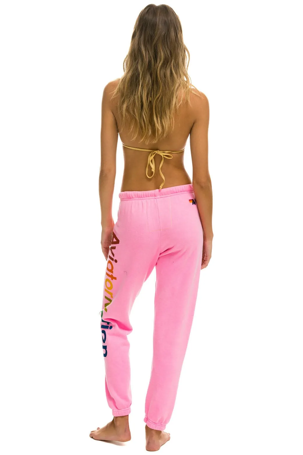 AVIATOR NATION MIAMI SWEATPANTS - NEON PINK