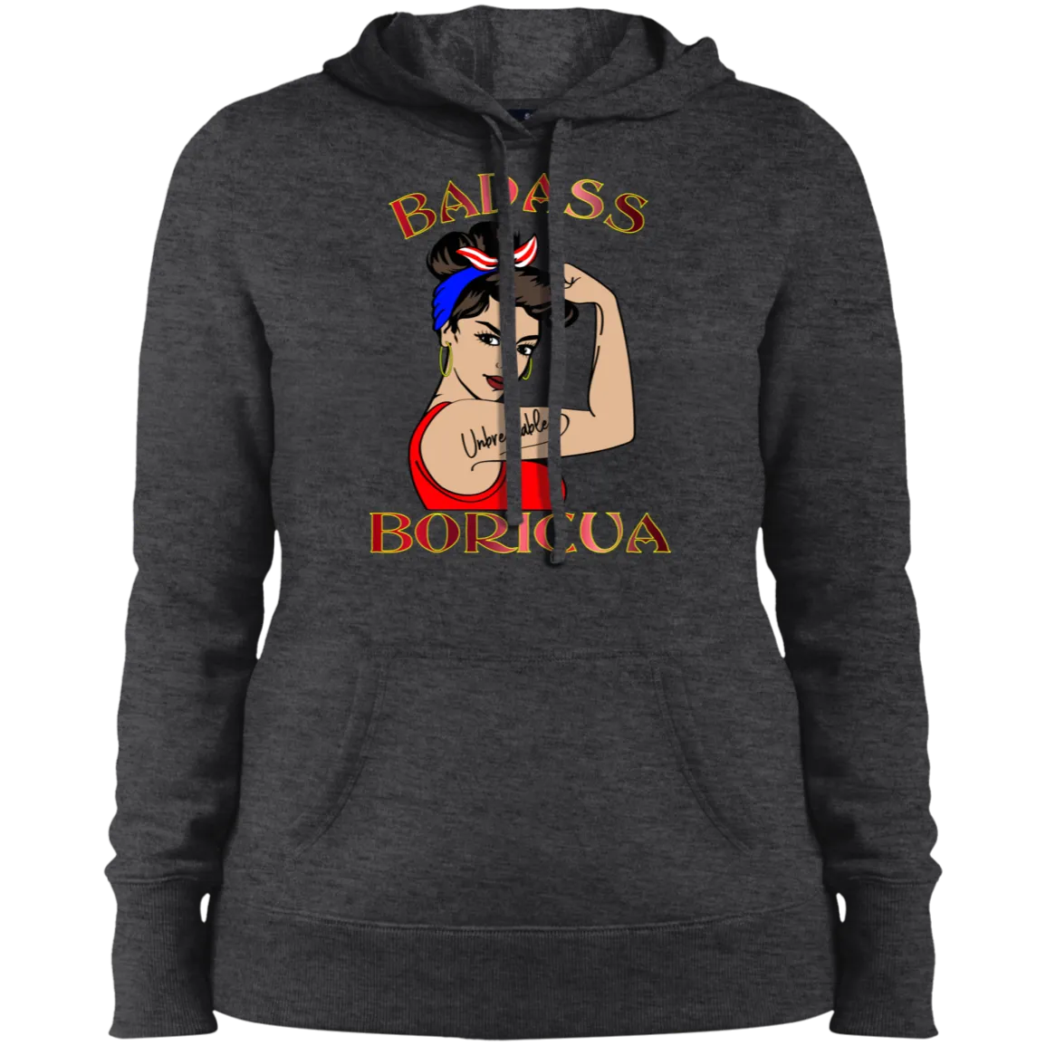 Badass Unbreakable Boricua (XS-4XL) Ladies' Pullover Hoodie