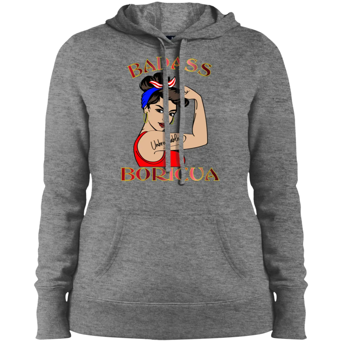 Badass Unbreakable Boricua (XS-4XL) Ladies' Pullover Hoodie