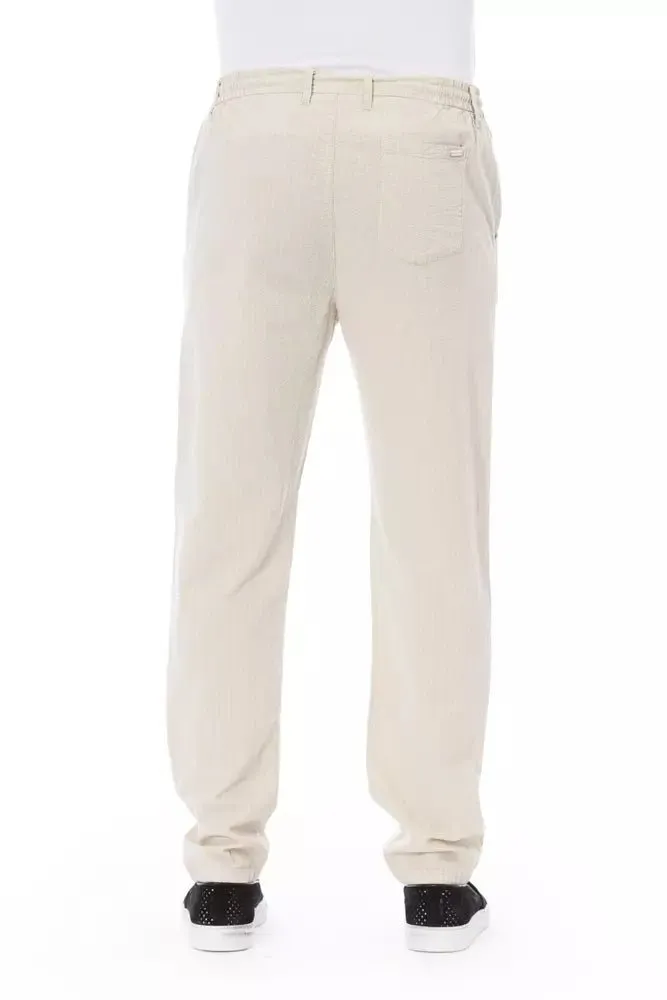 Baldinini Trend Beige Cotton Men Chino Pants