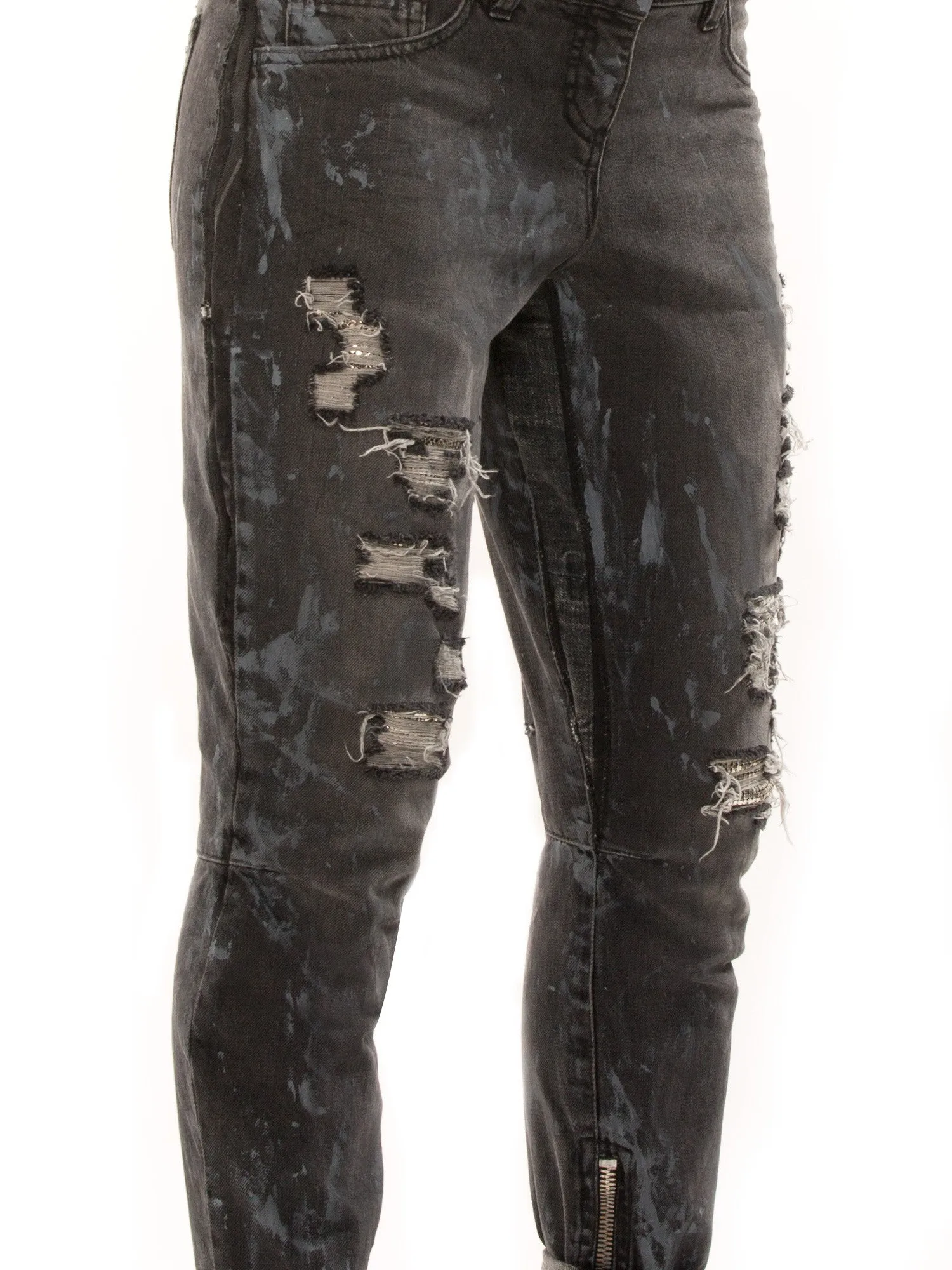 Balmain Distressed Biker Jeans