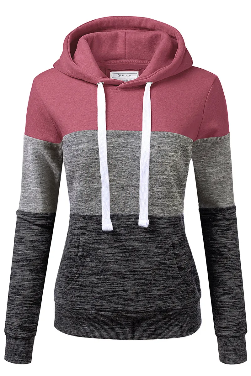 BASIC LIGHTWEIGHT PULLOVER HOODIE SWEATSHIRT FOR WOMEN