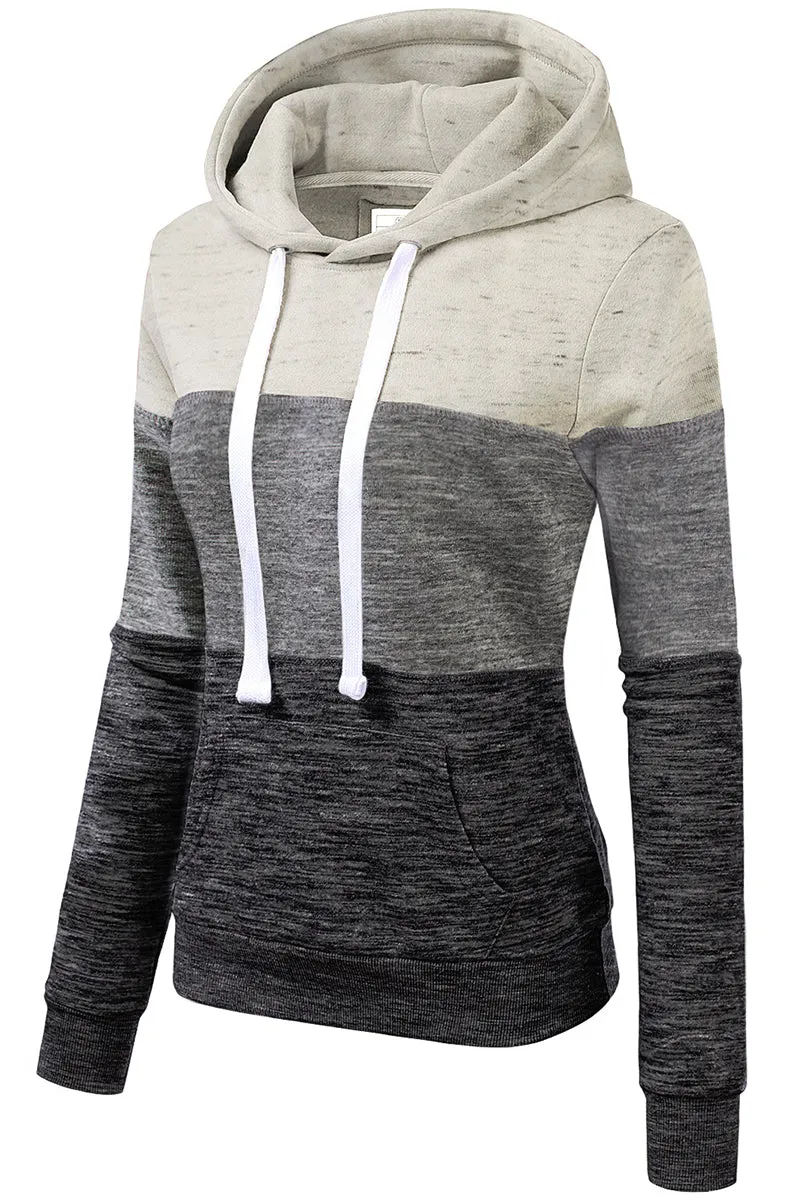 BASIC LIGHTWEIGHT PULLOVER HOODIE SWEATSHIRT FOR WOMEN