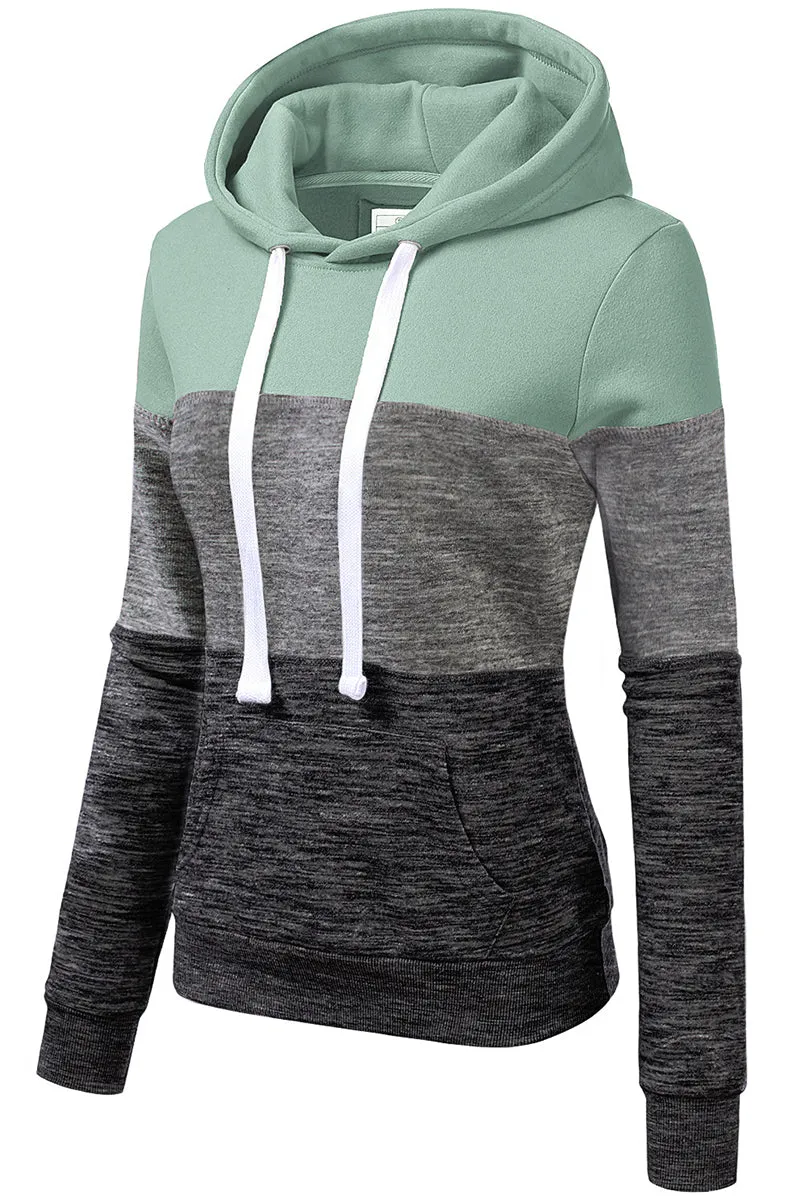 BASIC LIGHTWEIGHT PULLOVER HOODIE SWEATSHIRT FOR WOMEN