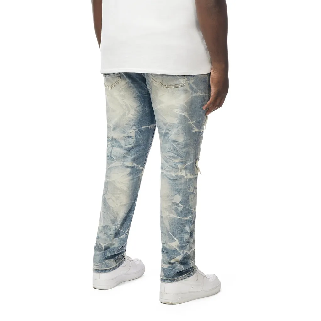 Big And Tall - Lightning Effect Jeans - Clyde Blue