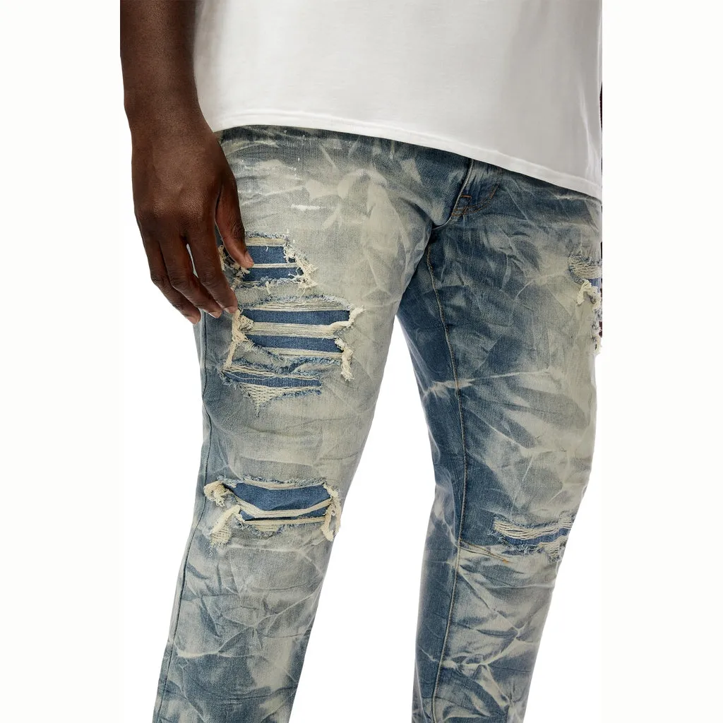 Big And Tall - Lightning Effect Jeans - Clyde Blue