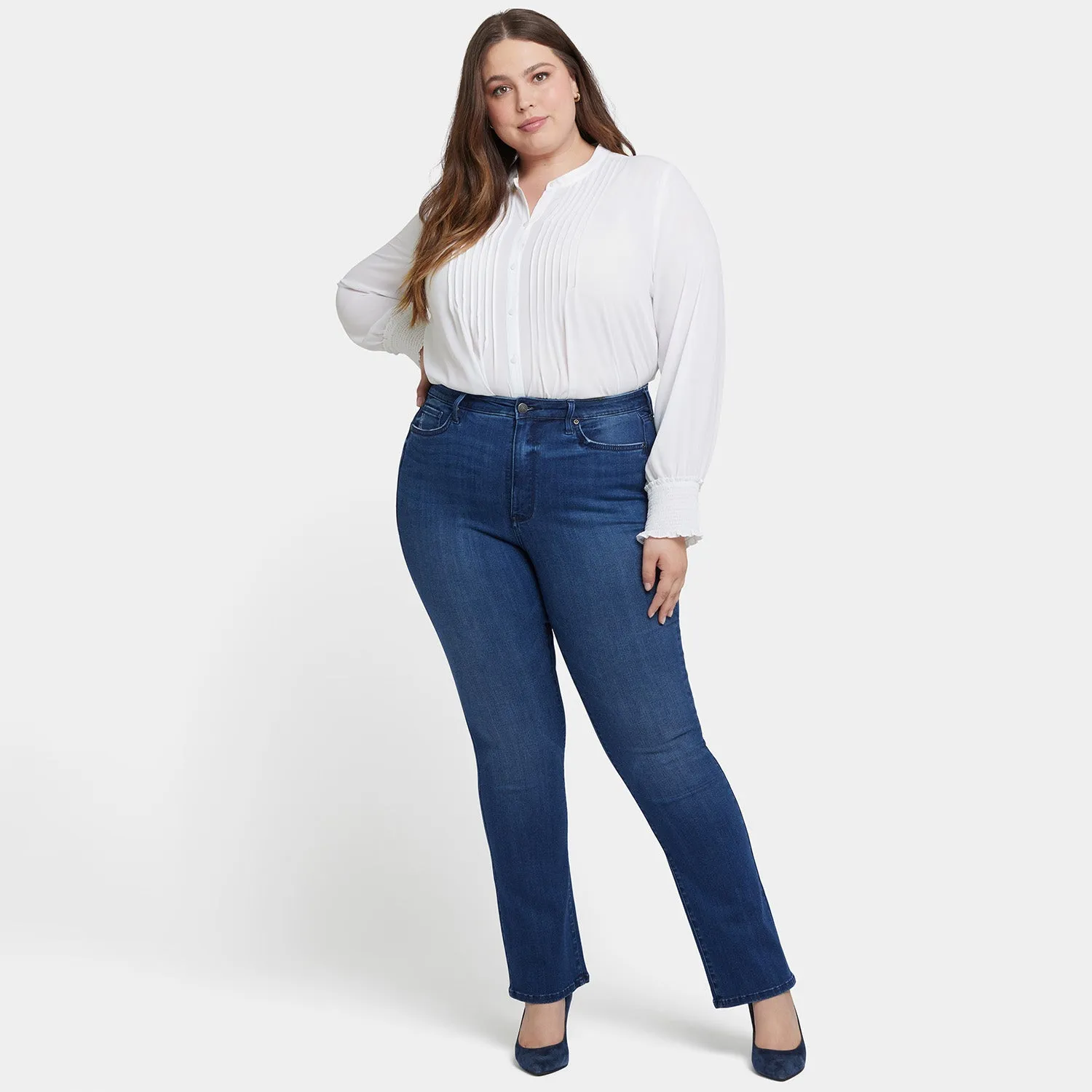 Billie Mini Bootcut Jeans In Plus Size - Moonlight