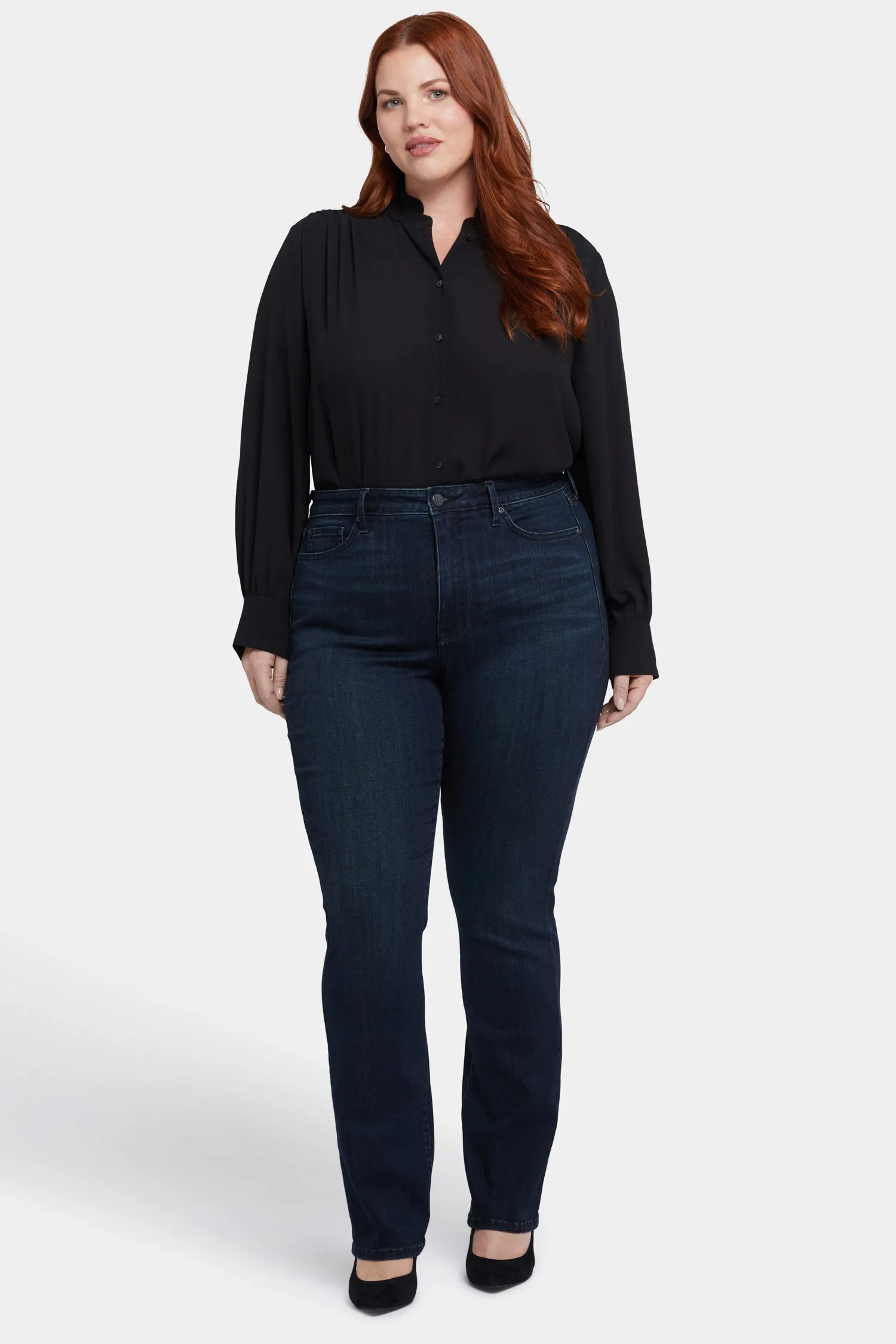 Billie Mini Bootcut Jeans In Plus Size - Obsidian Blue