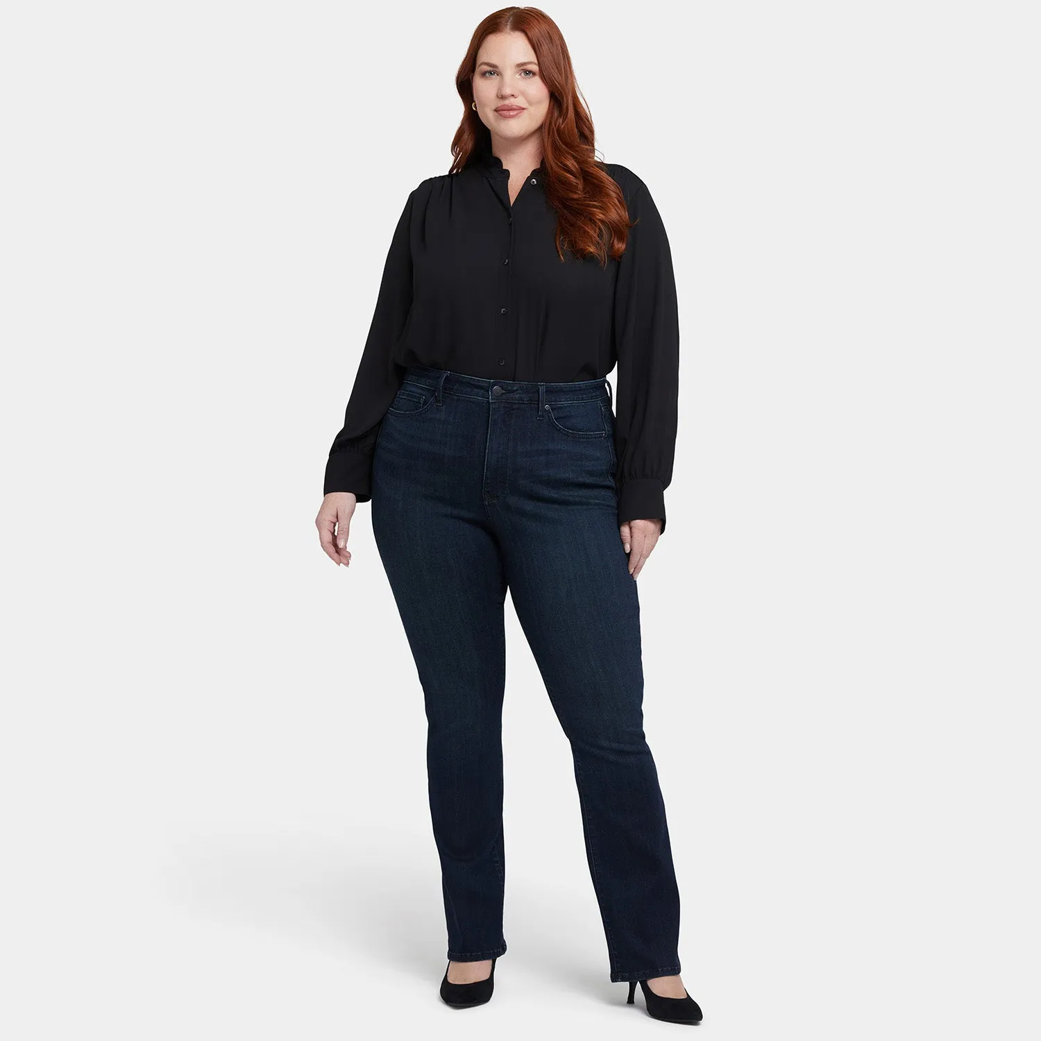 Billie Mini Bootcut Jeans In Plus Size - Obsidian Blue