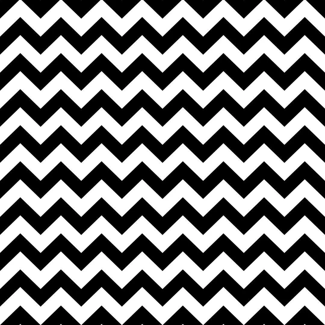 Black & White Chevron Pattern Wall Wallpaper, Thick Lines