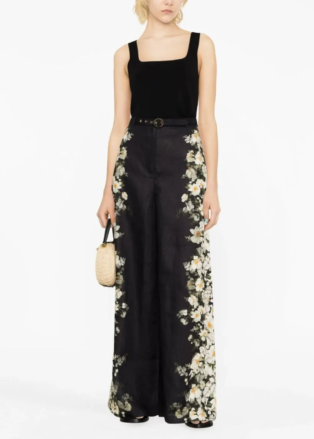 Black Coaster Wide Leg Trousers