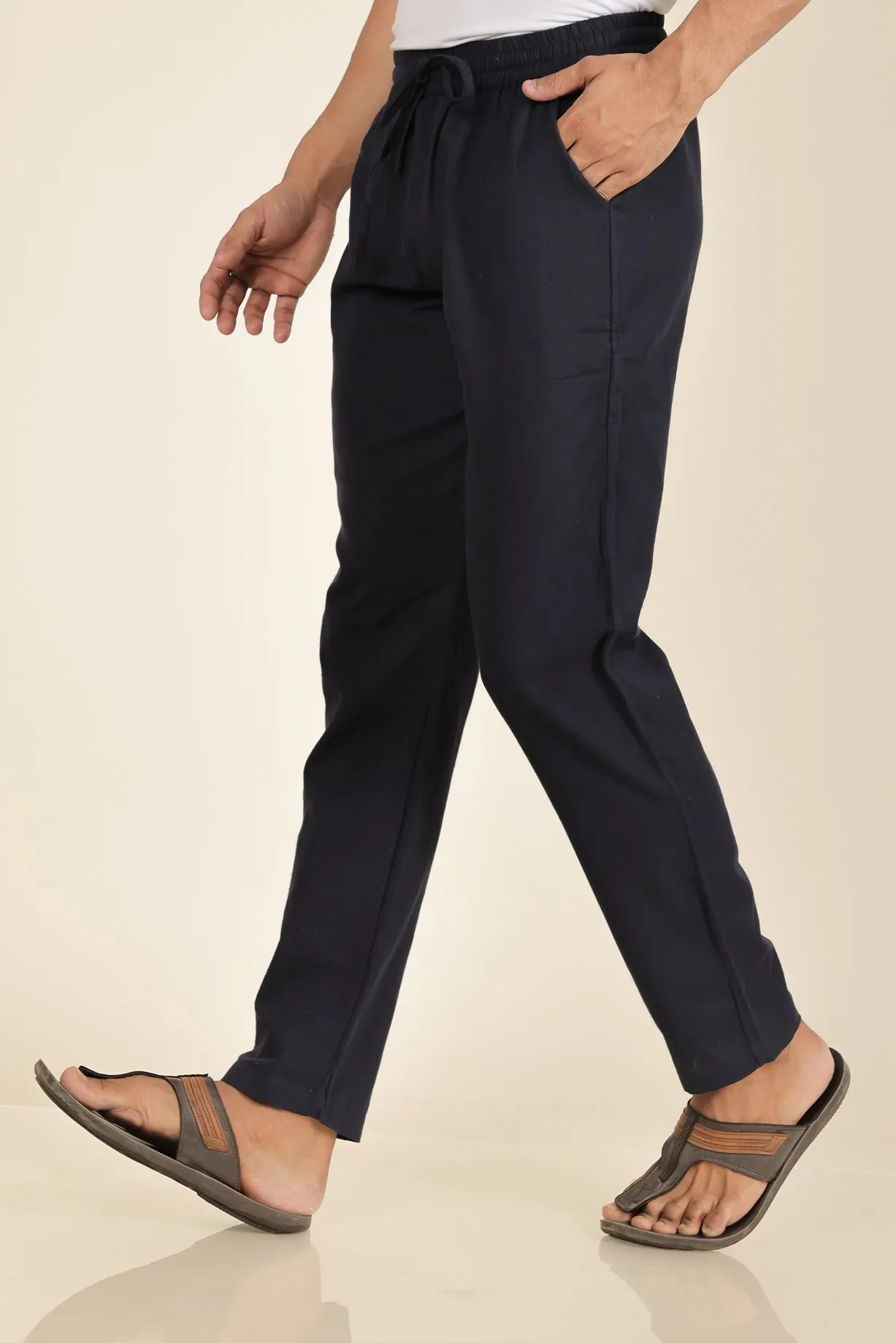 Black Color Men's Trousers