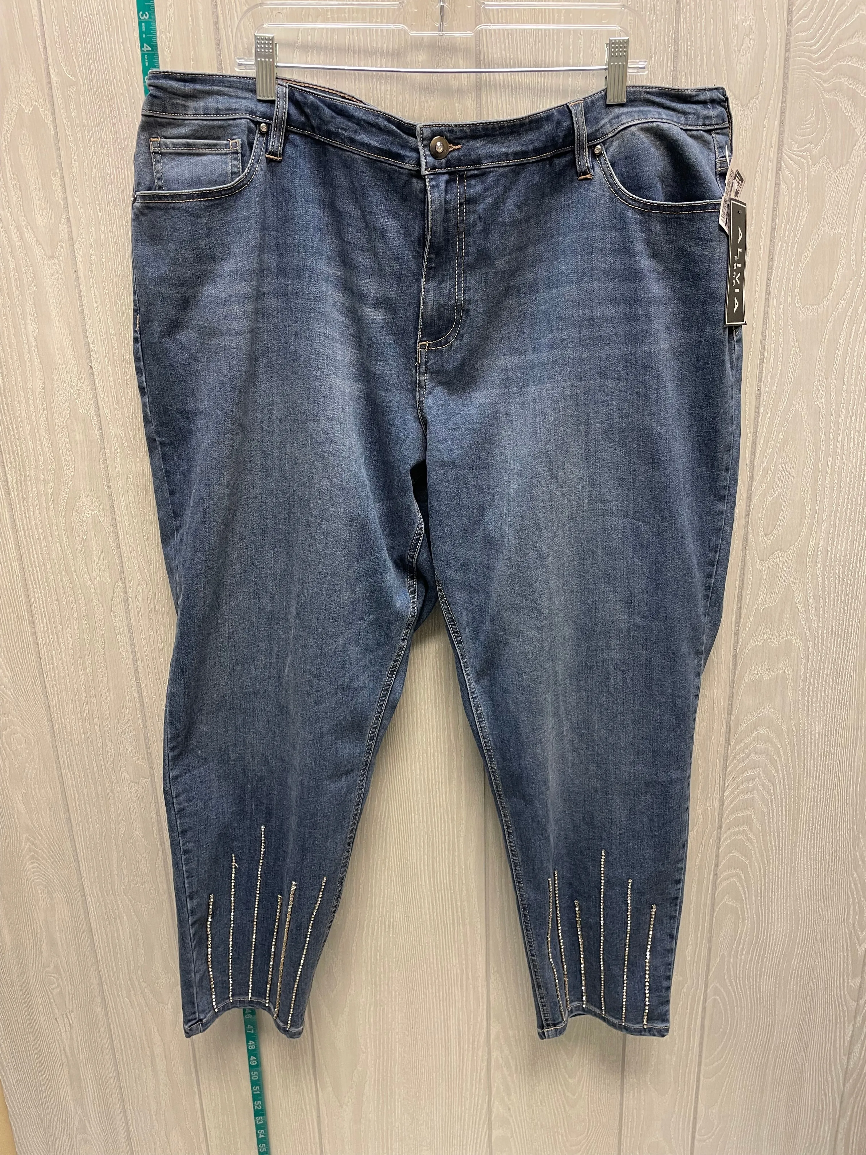 Blue Denim Jeans Cropped Clothes Mentor, Size 24