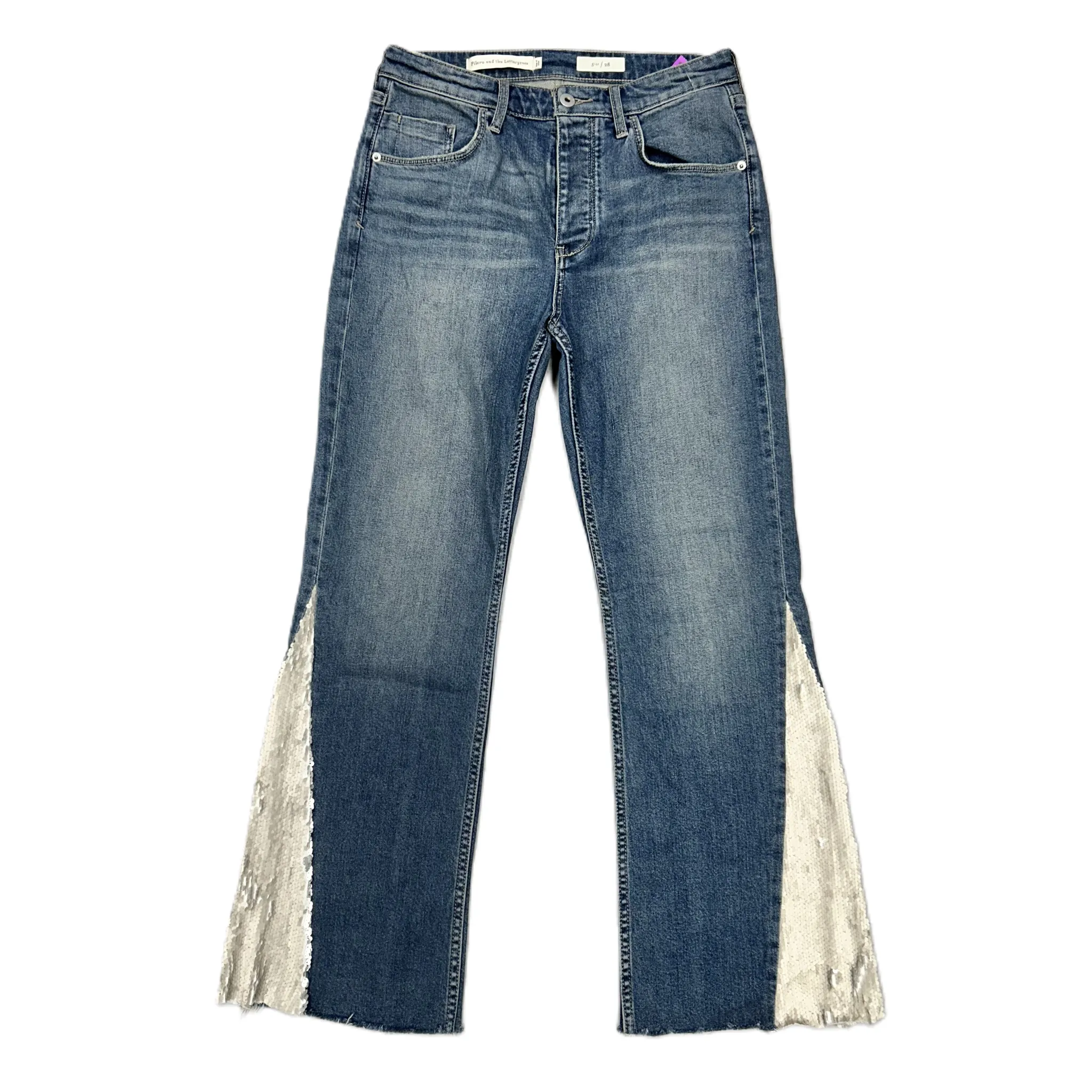 Blue Denim Jeans Flared By Pilcro, Size: 6