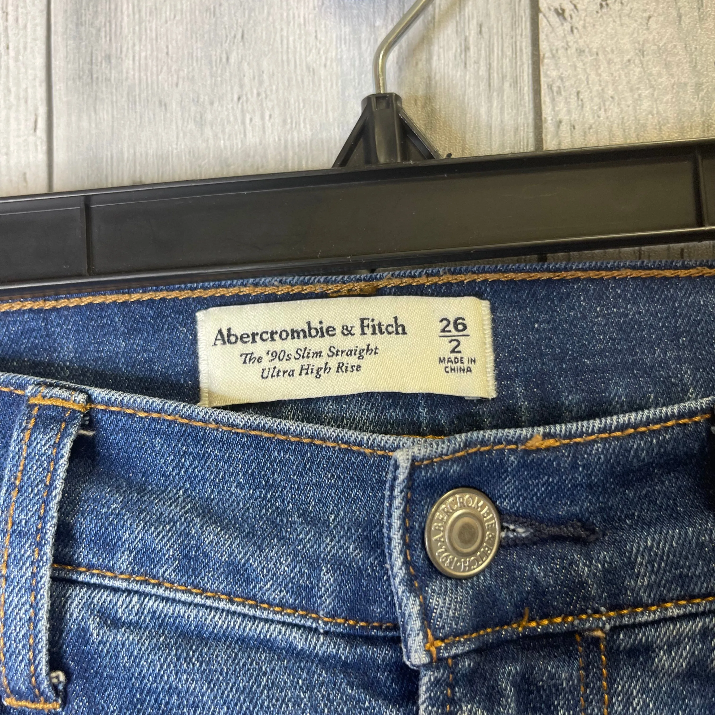 Blue Denim Jeans Skinny By Abercrombie And Fitch, Size: 2