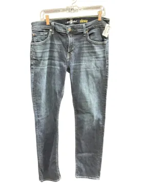 Blue Denim Jeans Straight 7 For All Mankind, Size 12