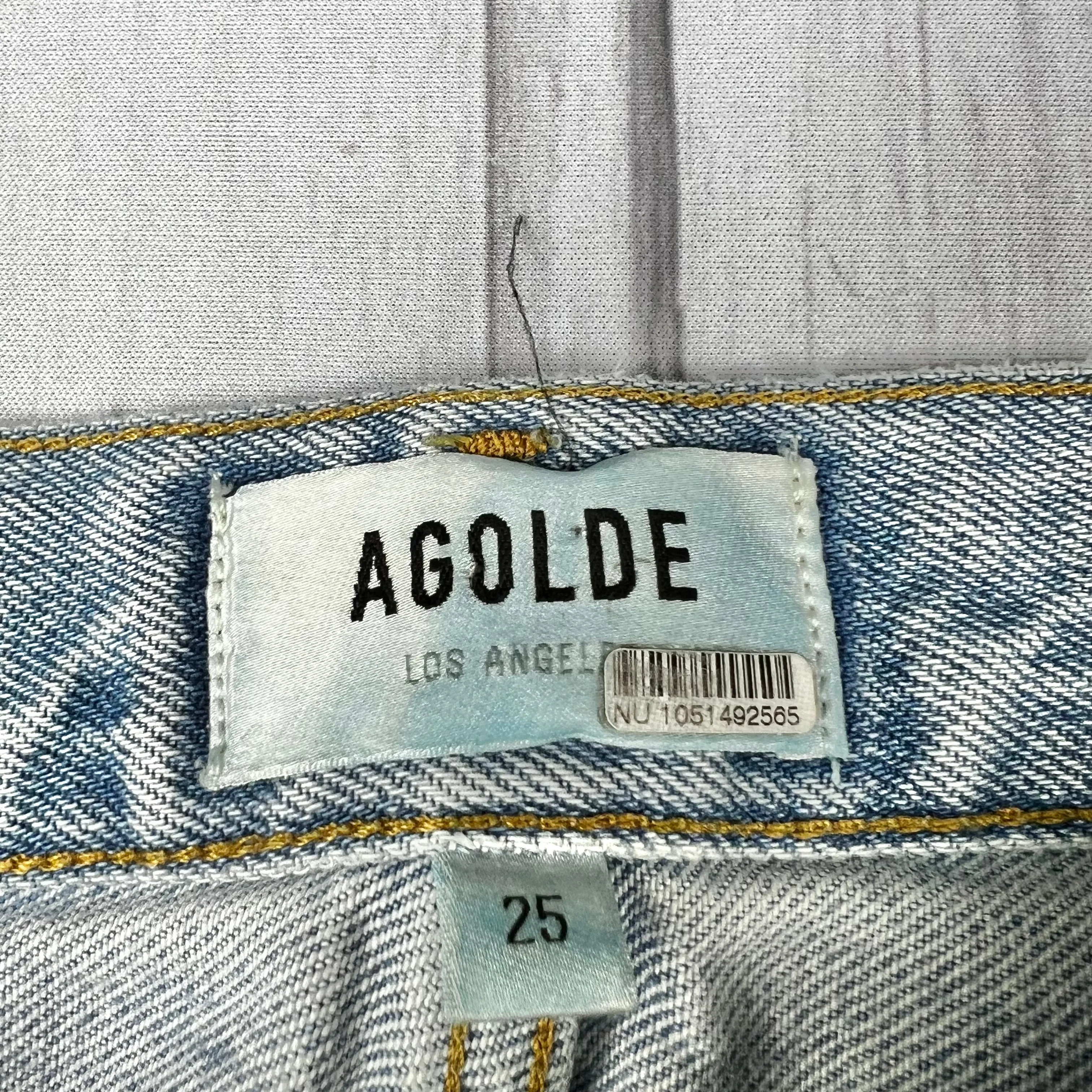 Blue Denim Jeans Straight By Agolde, Size: 0