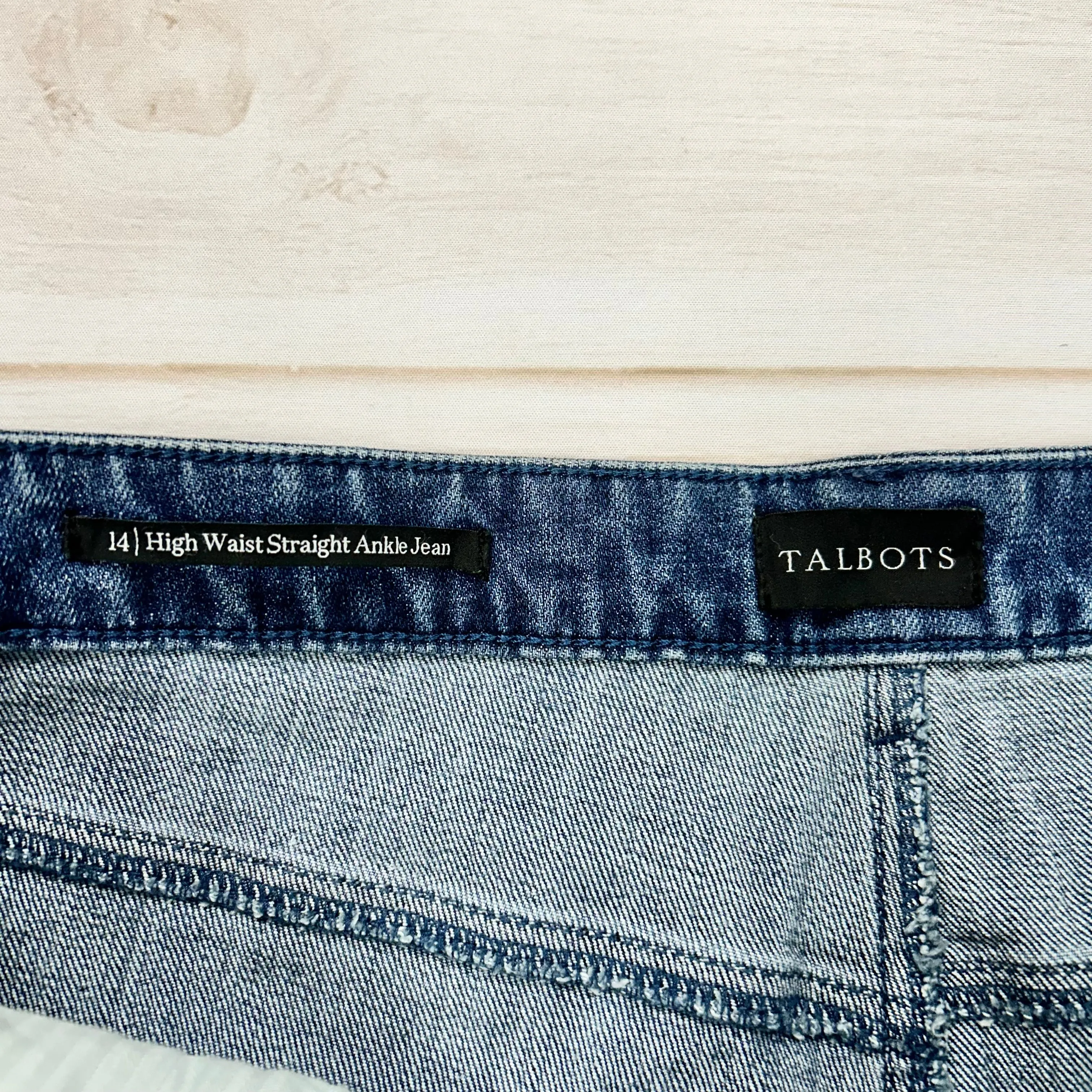 Blue Denim Jeans Straight By Talbots, Size: 14