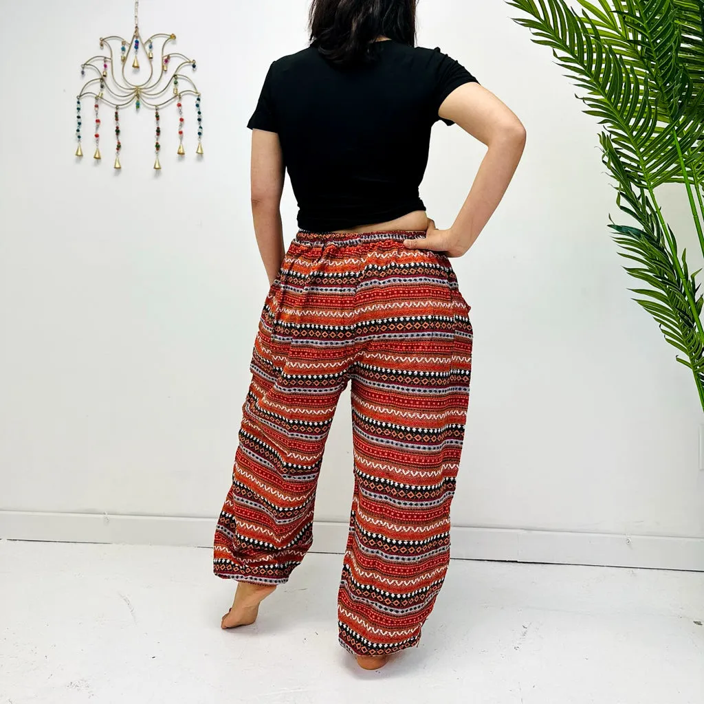 Boho Cotton Unisex Handwoven Pants with Pockets