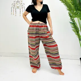 Boho Cotton Unisex Handwoven Pants with Pockets