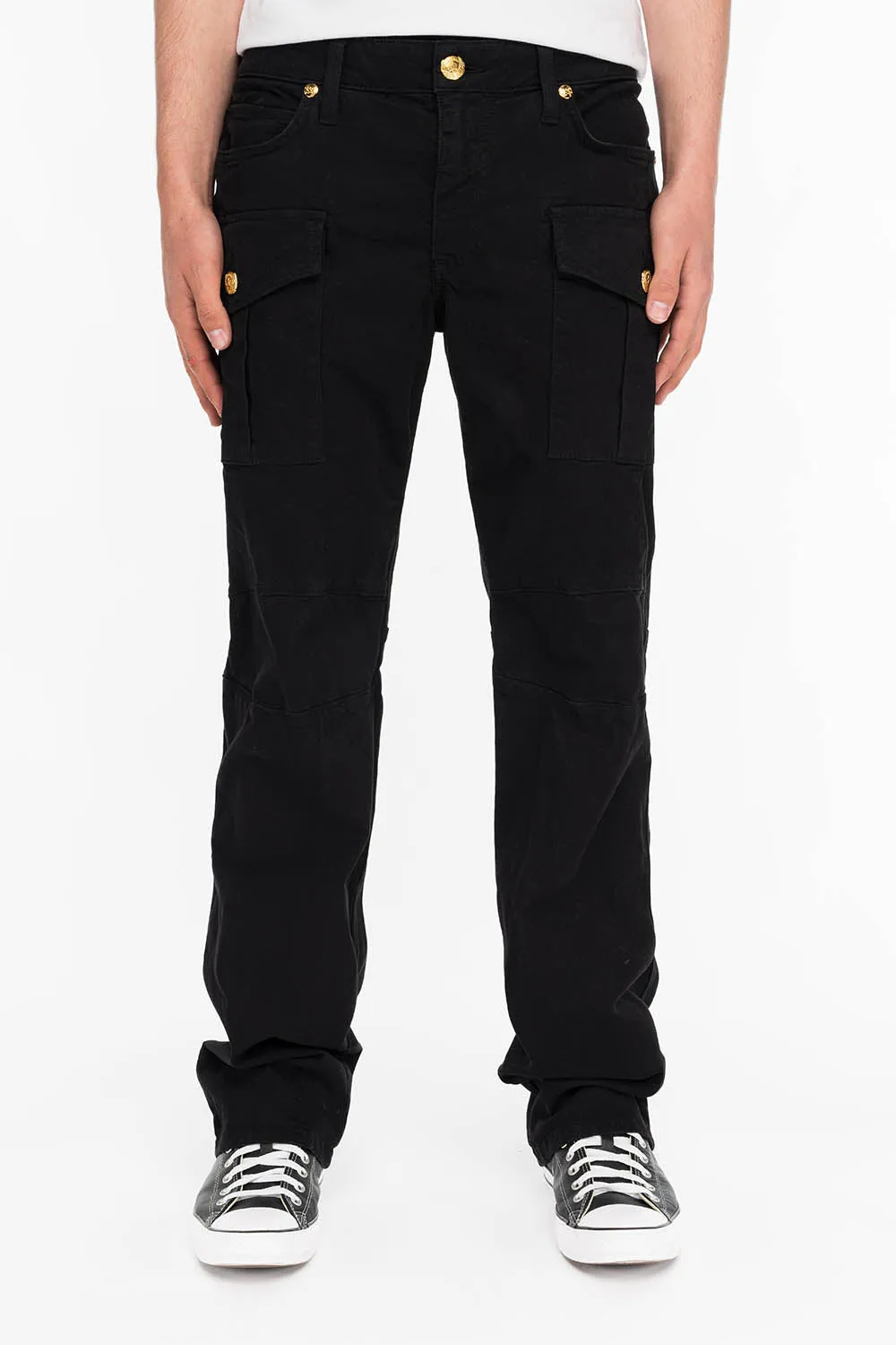 BOMBER POCKET PANTS IN BLACK