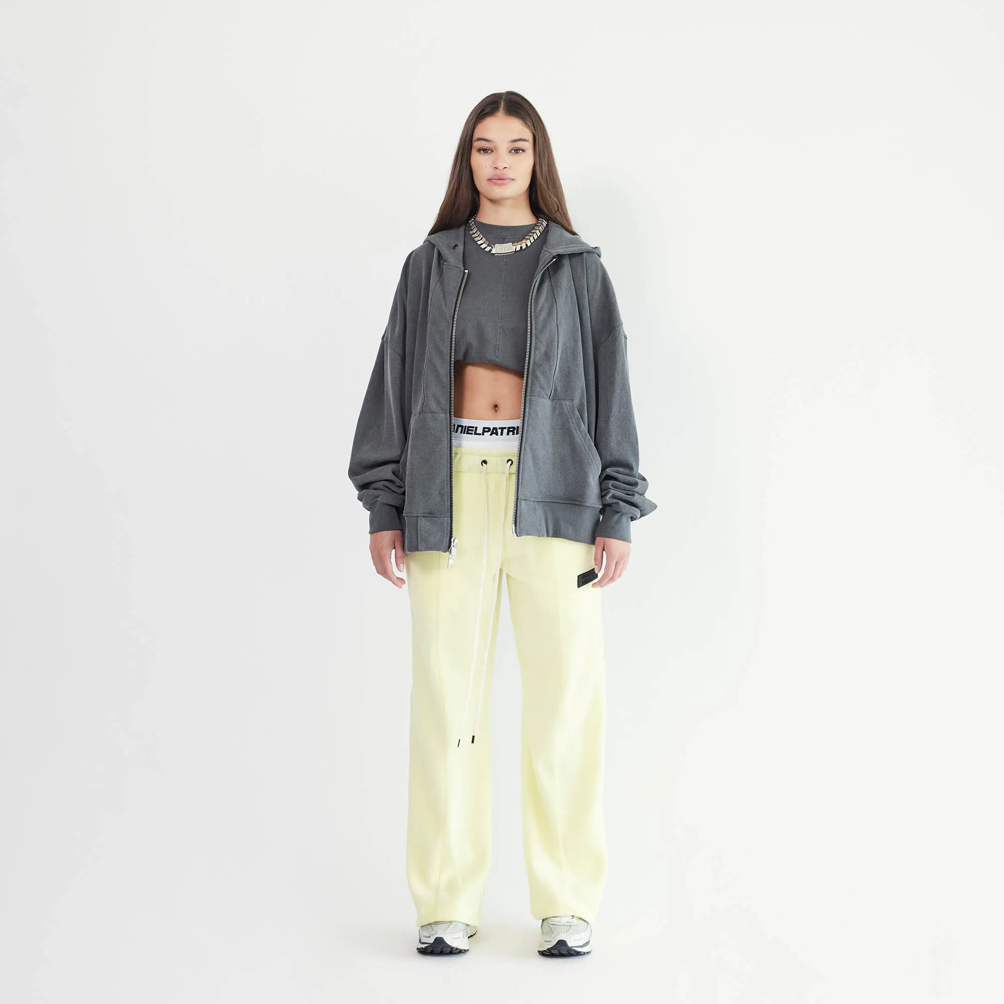 bootcut sweatpants / canary yellow polar