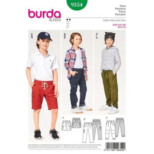 Burda Child/Teen Trousers and Shorts 9354