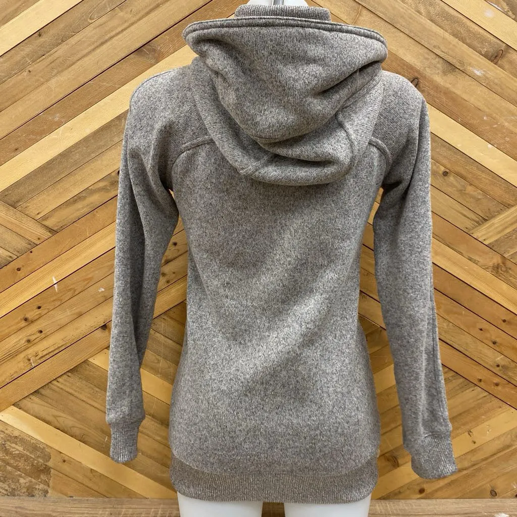 Burton - zip up sweater - MSRP $99: Grey and white-women-XS