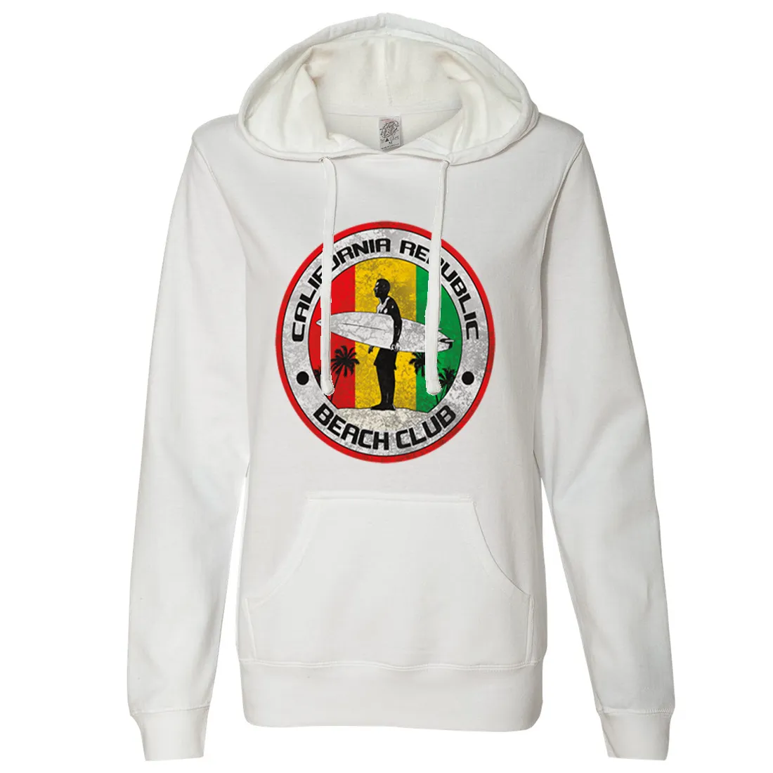 California Republic Beach Club Ladies Lightweight Fitted Hoodie