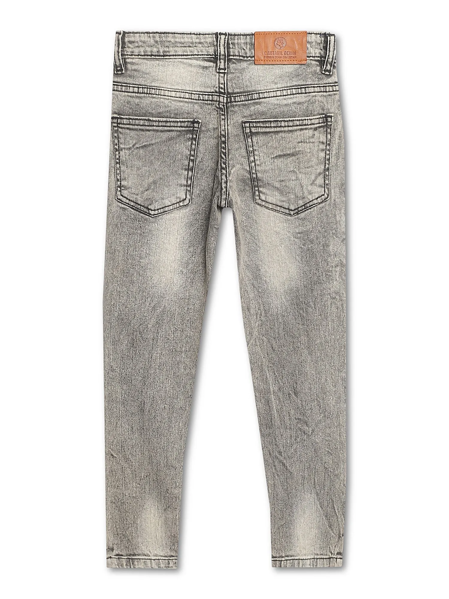 Cantabil Boys Stretchable Grey Jeans