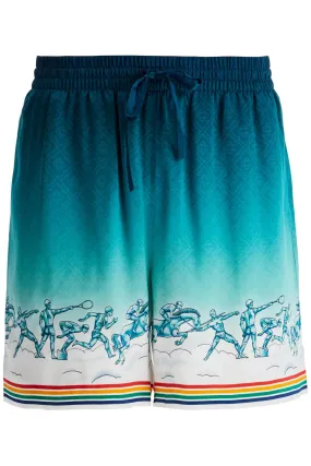 CASABLANCA silk bermuda shorts 'the goddess of the