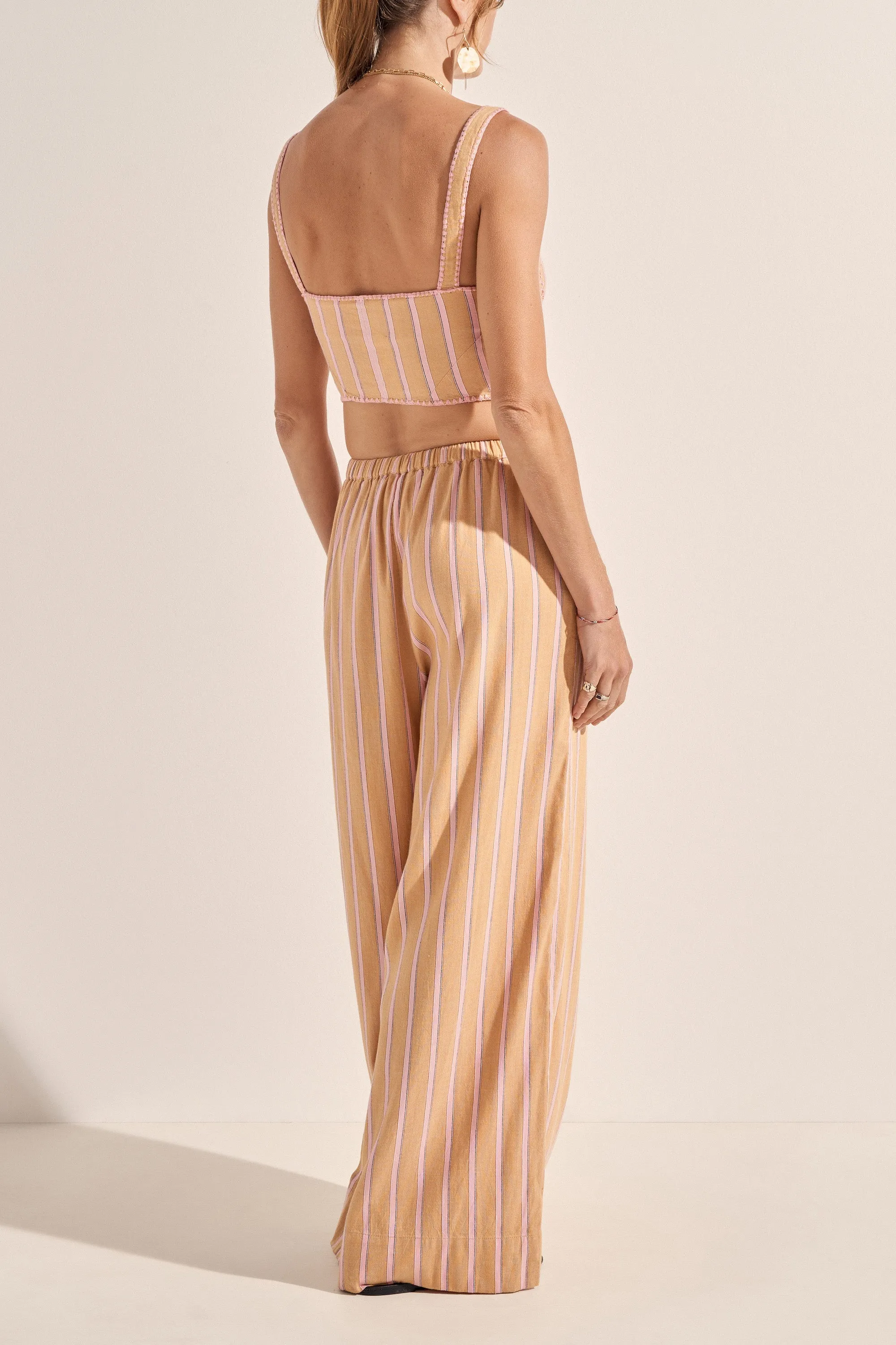 Clio Camel Stripe Pants