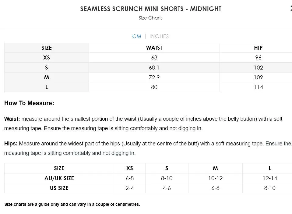 CORE SCRUNCH SHORTS - MIDNIGHT