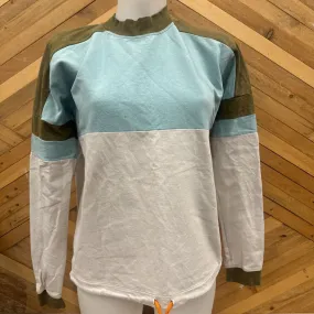 Cotopaxi - Women's Sweatshirt - MSRP $85: Blue/White/Green-women-SM