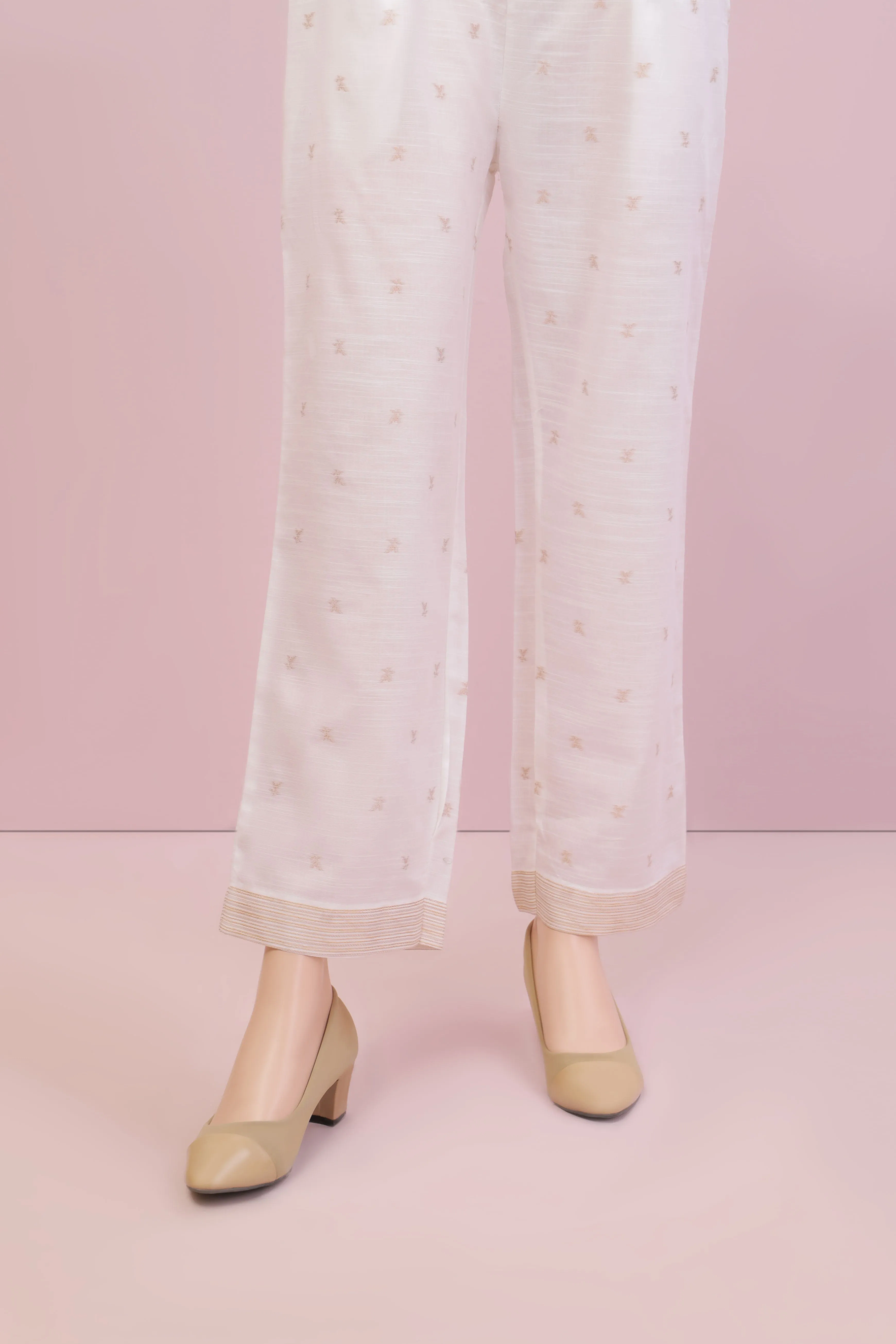 Cotton Jacquard Pants