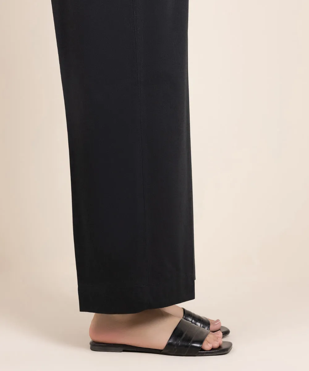 Cotton Viscose Straight Pants