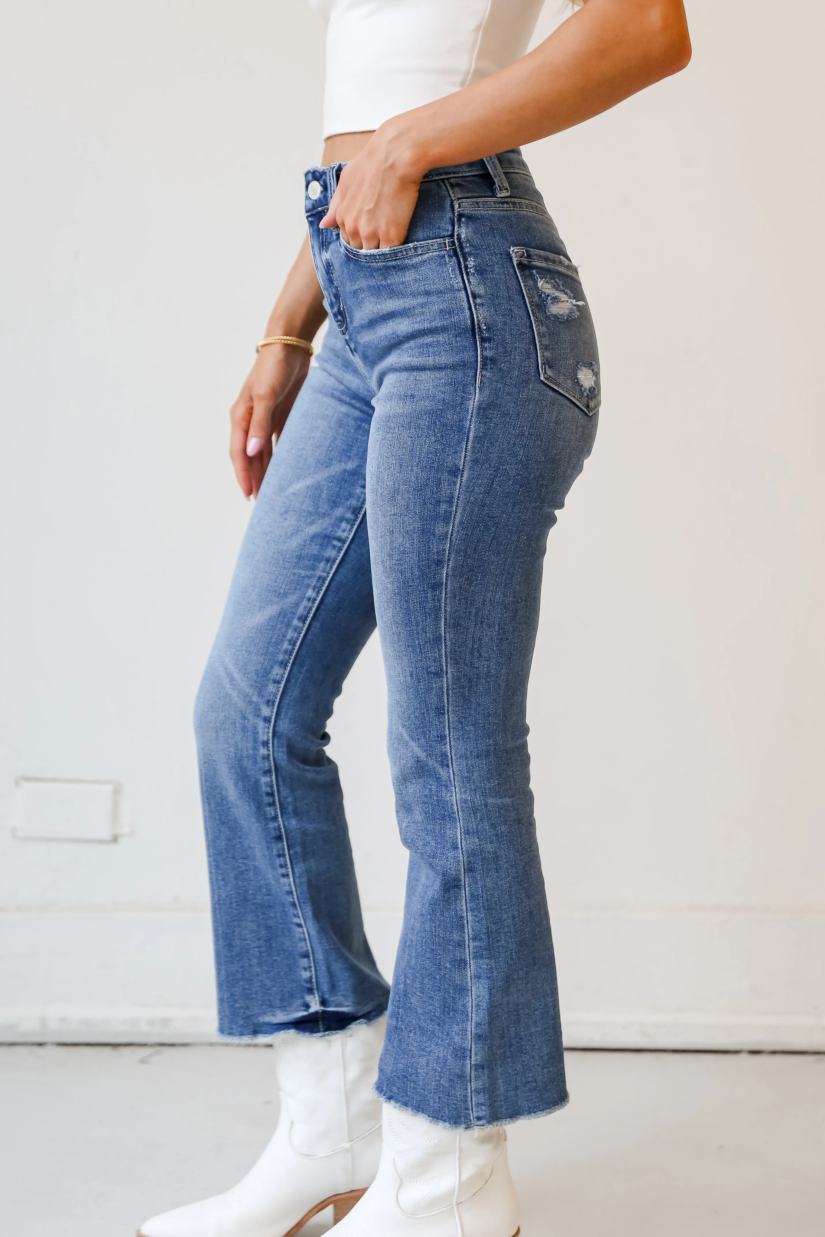 Coveted Coolness Medium Wash Flare Jeans Plus