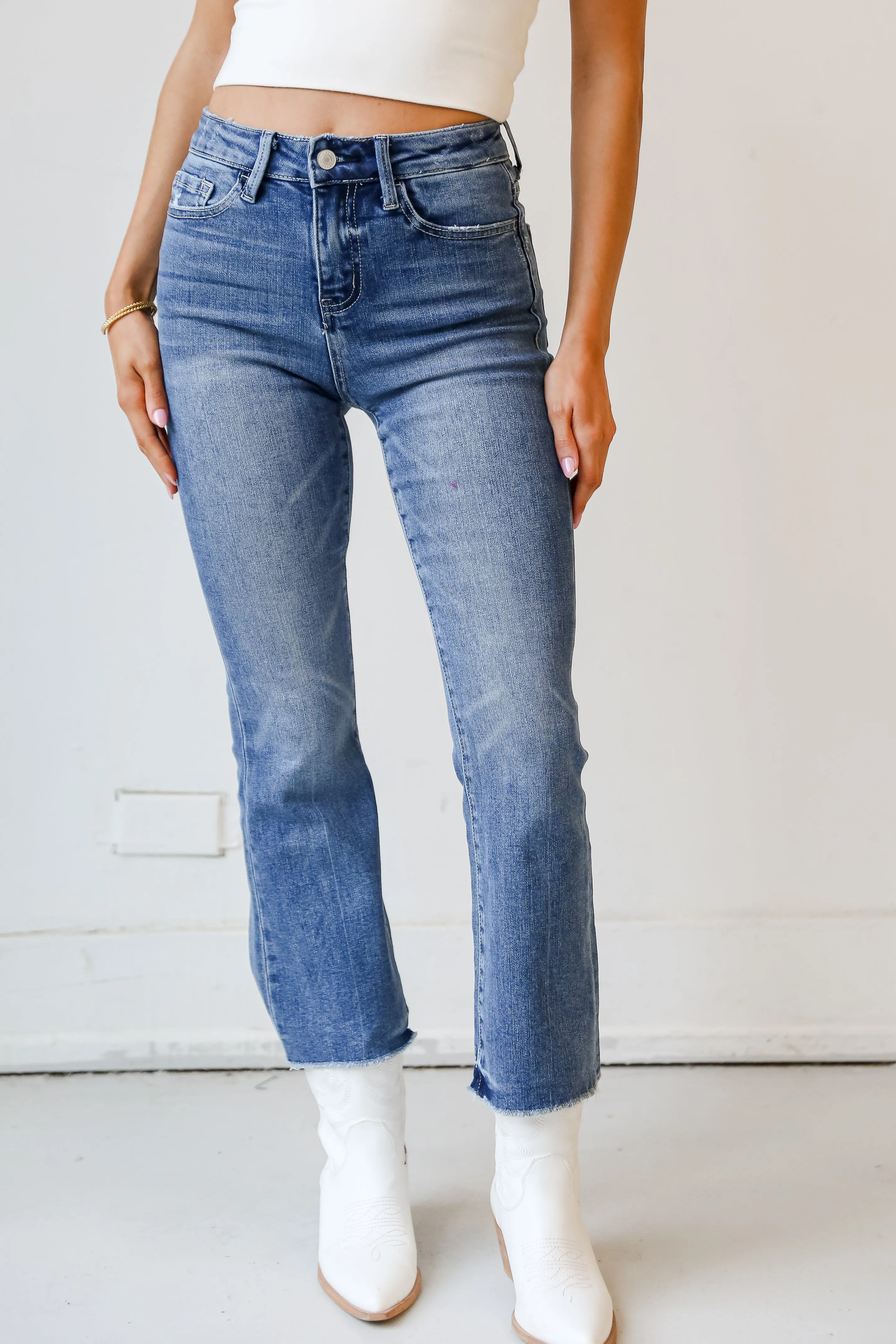 Coveted Coolness Medium Wash Flare Jeans Plus