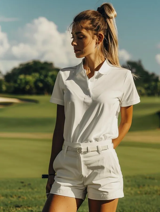 CUSTOM GOLF SHIRT - WHITE - UNISEX